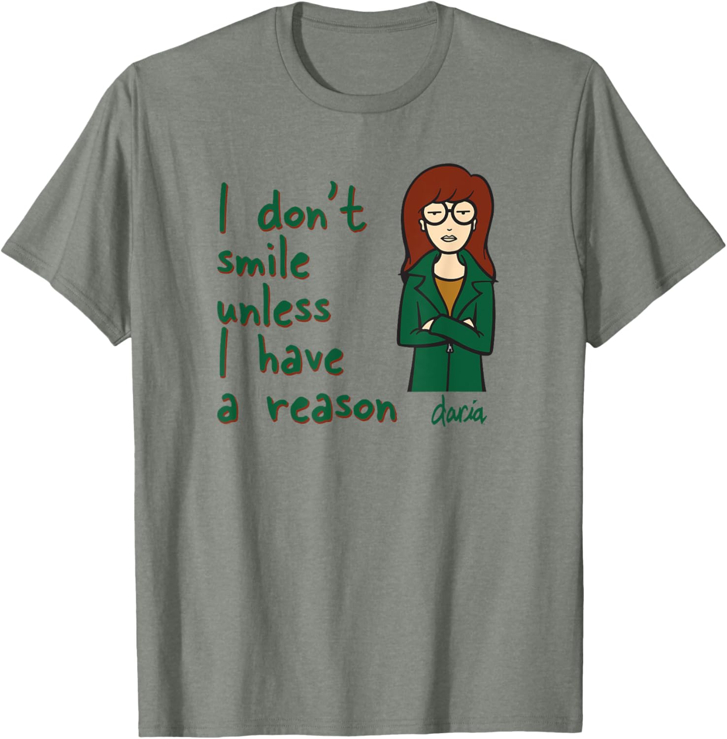 Mademark x Daria I Don't Smile Unless I Have a Reason T-Shirt Guide - 17