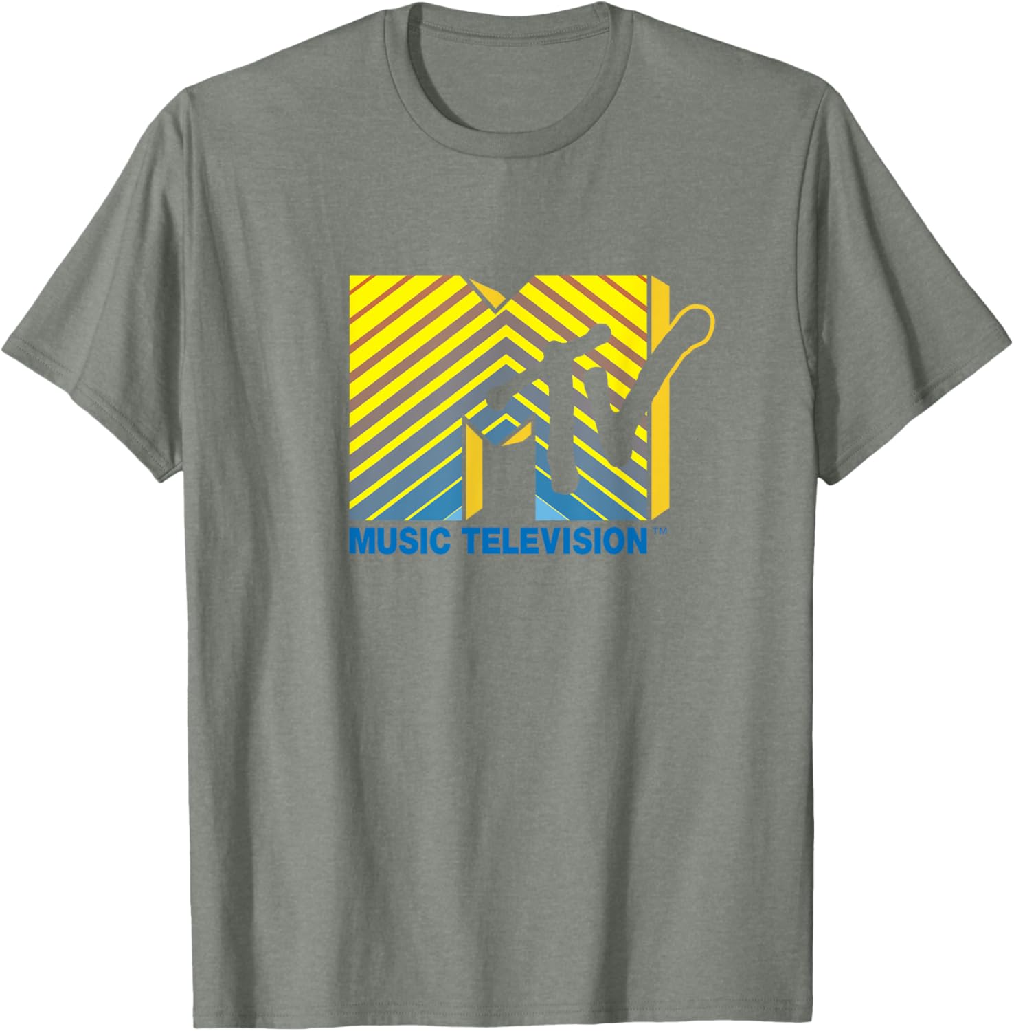 Mademark x MTV Official Logo T-Shirt Blue to Yellow Stylish Design - 20