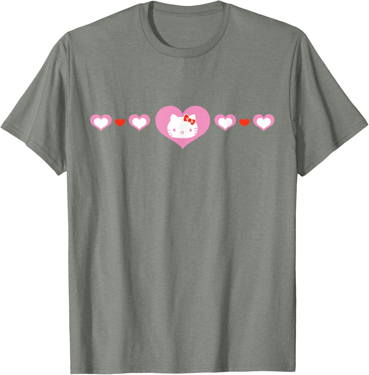 Cute Hello Kitty Hearts T-Shirt for Kids and Adults - Fashionable Apparel - 5