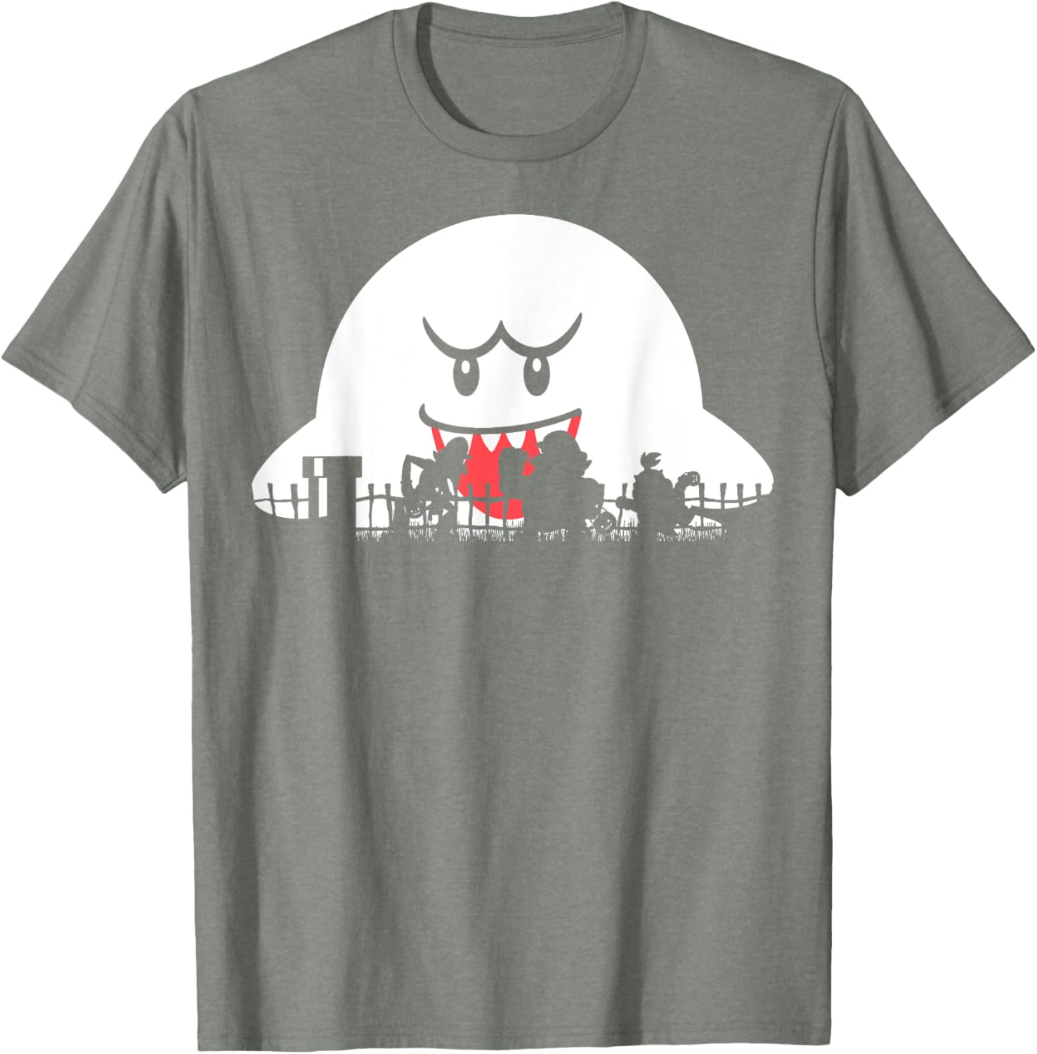 Super Mario Boo Halloween Silhouette T-Shirt for Fun Trick or Treats - 6