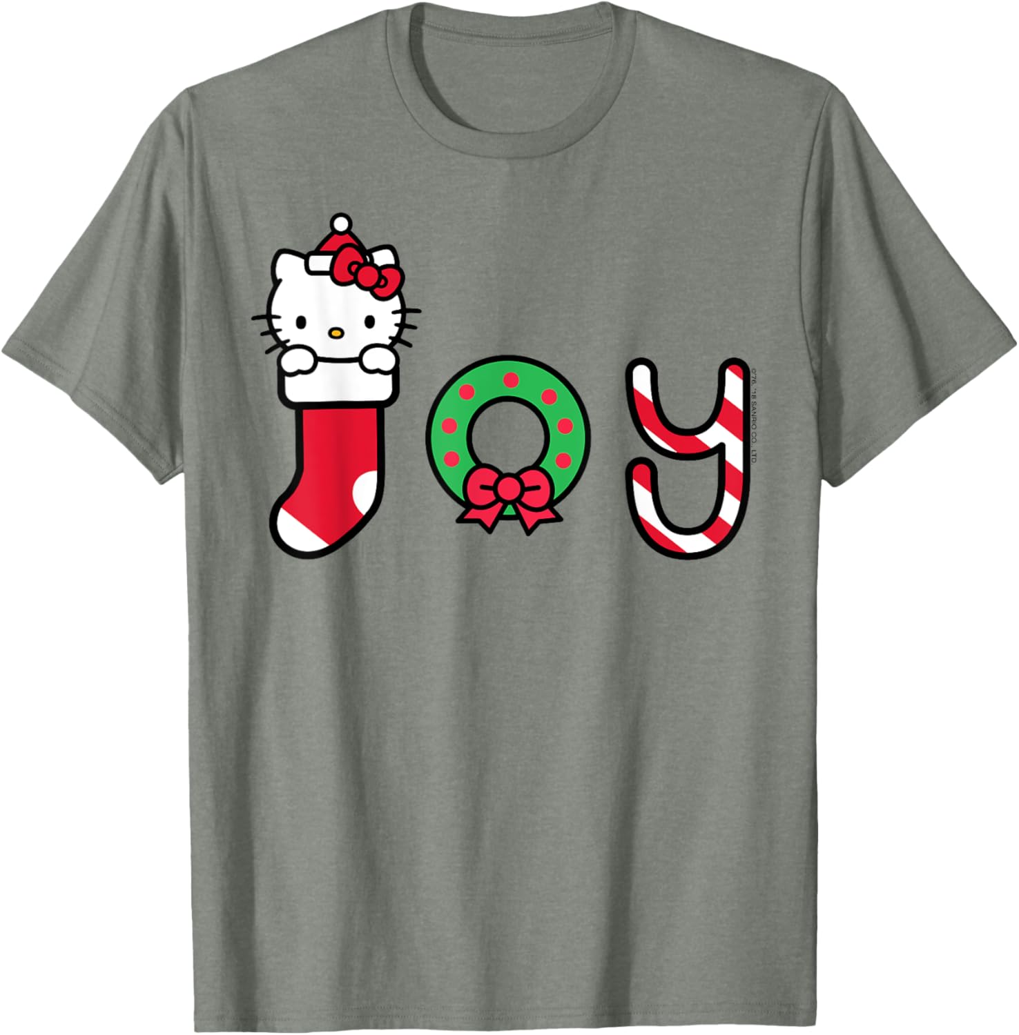 Hello Kitty Christmas Joy Tee Shirt for Kids and Adults - Festive Holiday Wearing - 3