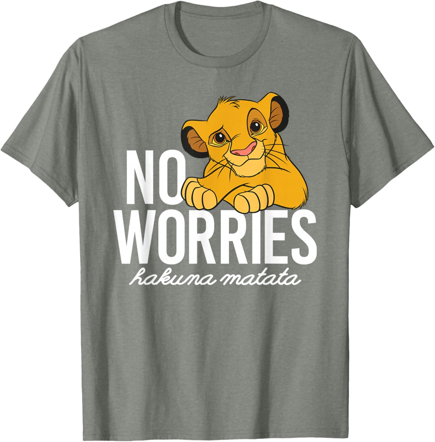 Disney Lion King Simba No Worries T-Shirt for Kids and Adults - 8