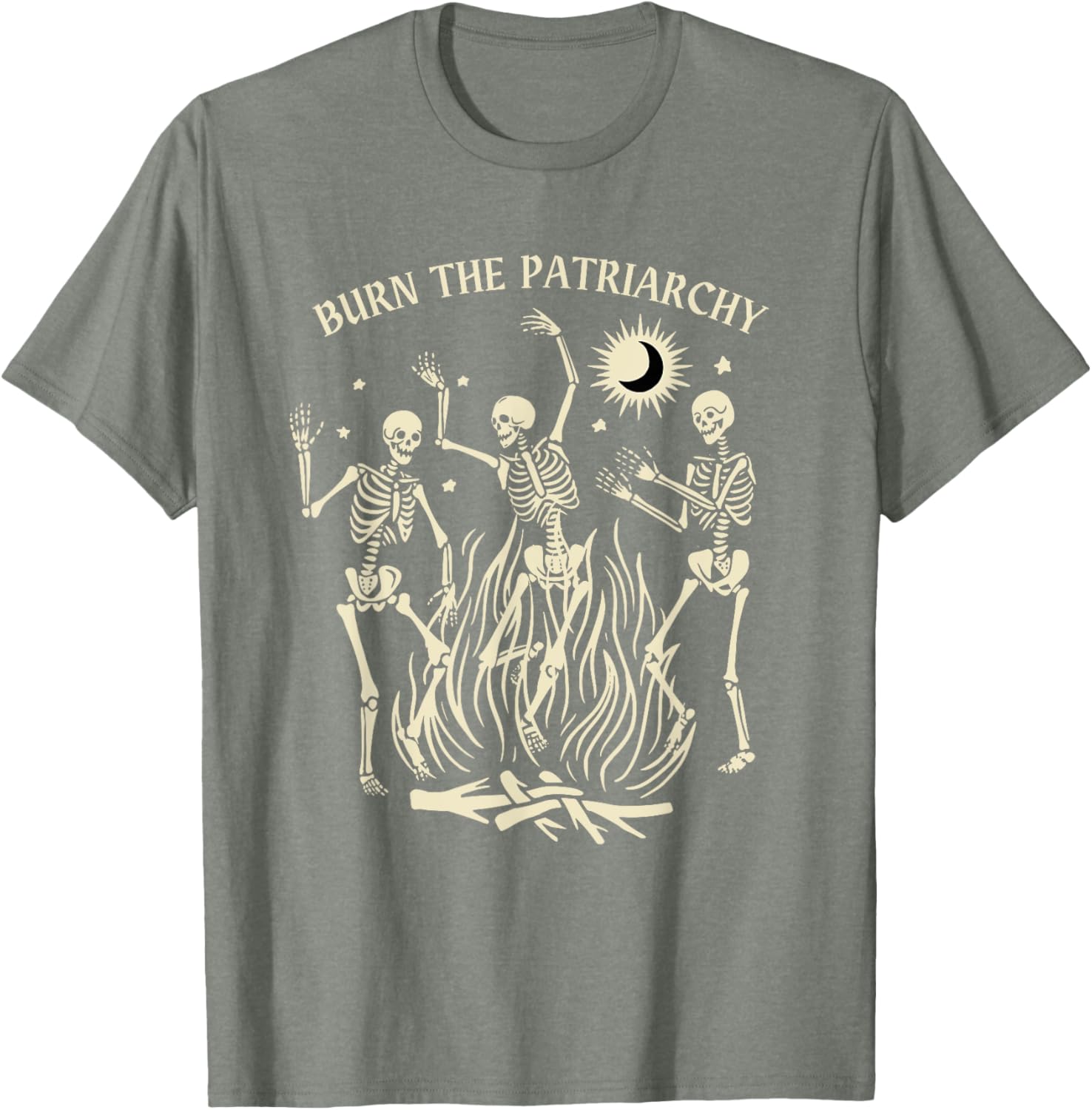 Funny Feminist Halloween T-Shirt Burn The Patriarchy Black Tee for Women - 6