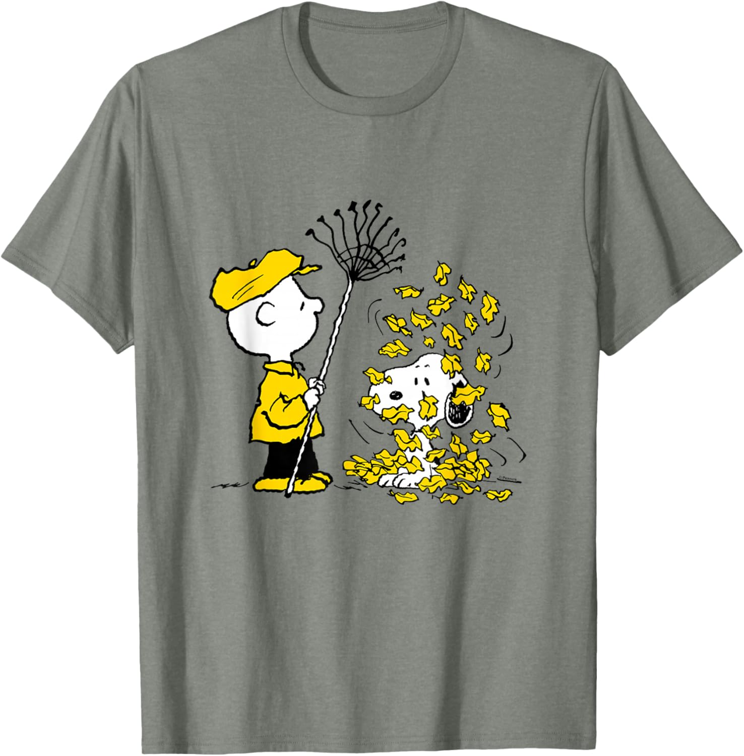 Charlie Brown Snoopy Fall Leaves T-Shirt Perfect for Peanuts Fans - 5