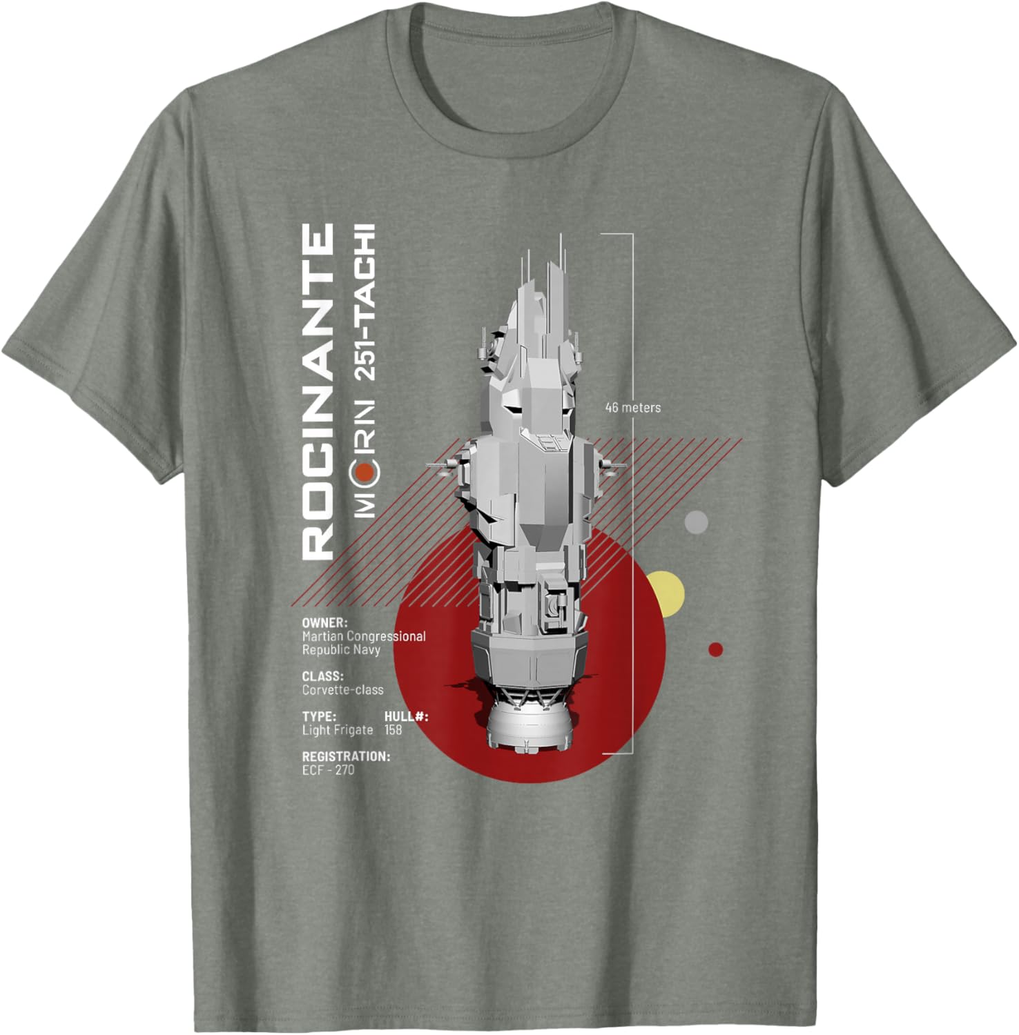 The Expanse Rocinante Ship T-Shirt for Fans of Sci-Fi Adventure - 2