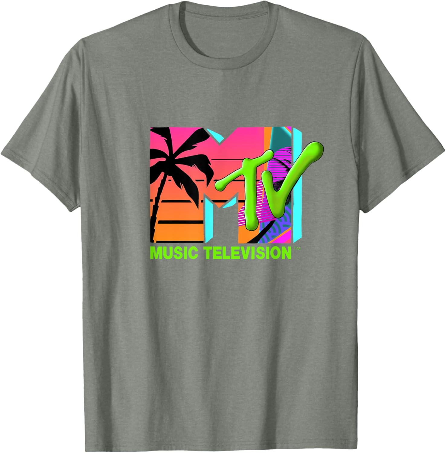 Mademark x MTV Retro Palms Paradise T-Shirt - Official MTV Logo Design - 16