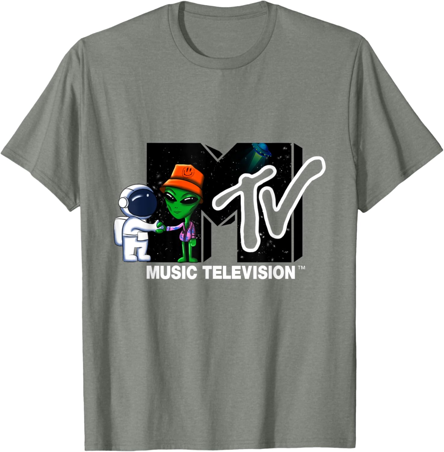 Mademark x MTV Astronaut Alien Space T-Shirt Official MTV Logo Design - 2
