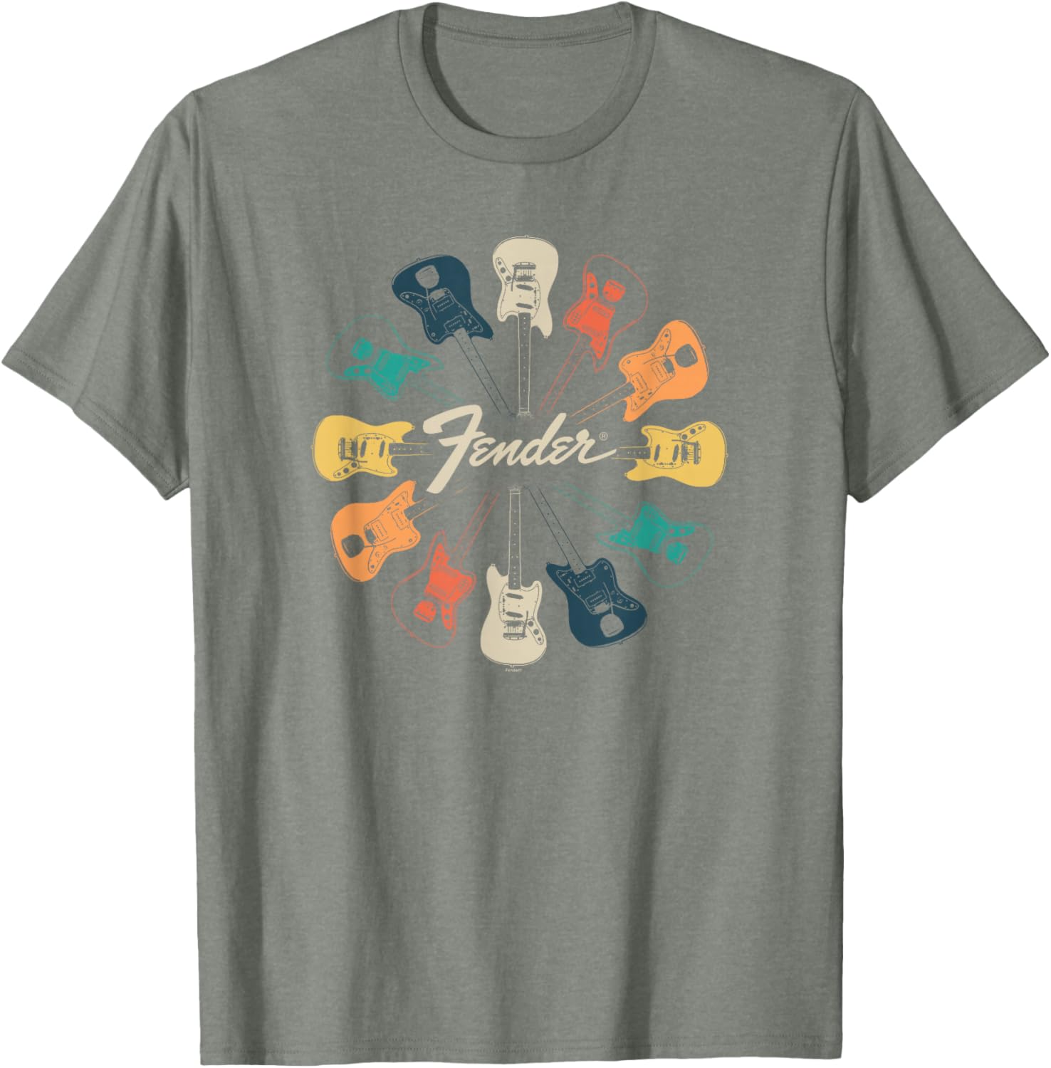 Fender Retro Kaleidoscope Guitar T-Shirt for Music Lovers - 3