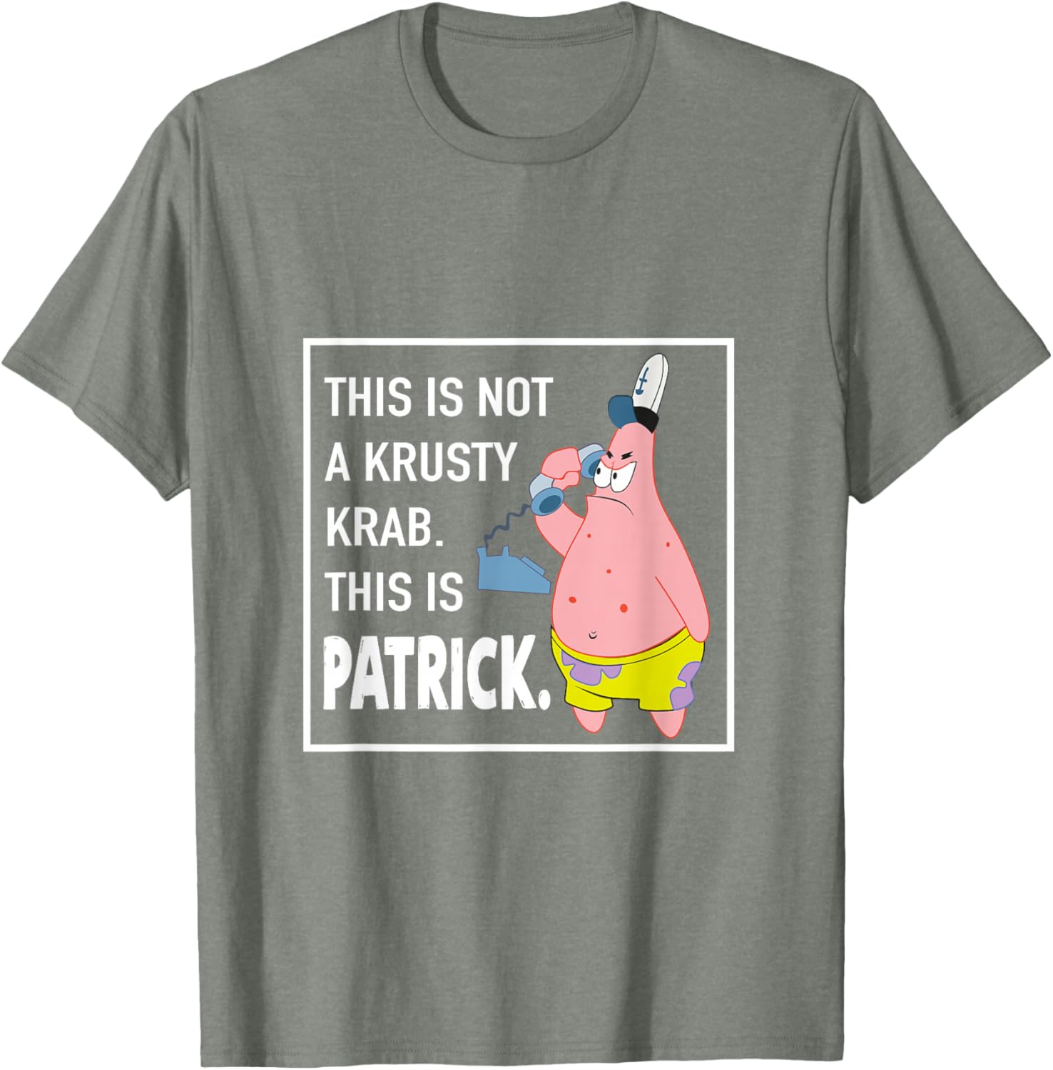 Patrick Star This is Not a Krusty Krab T-Shirt Fun Ocean Theme Apparel - 14