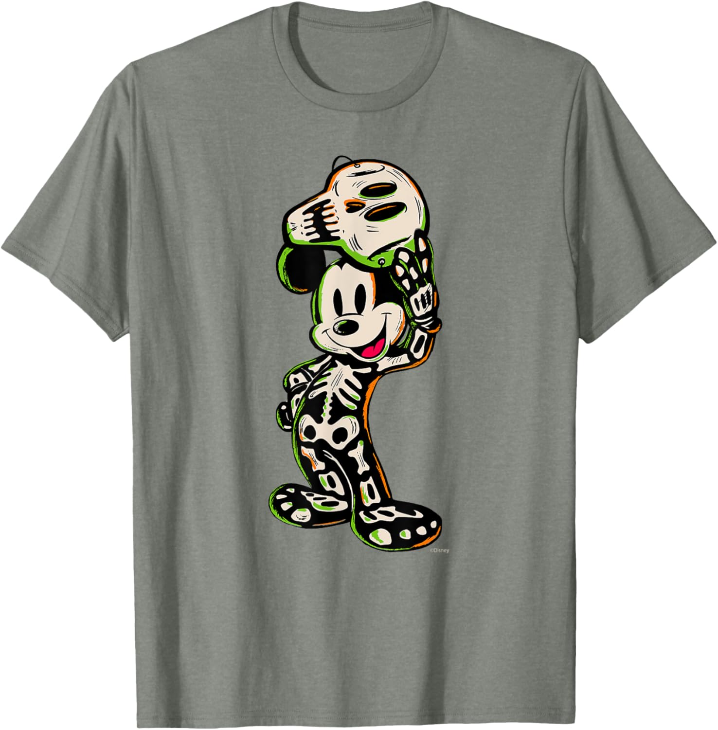 Disney 100 Mickey Mouse Halloween Skeleton Costume T-Shirt for Kids - 12