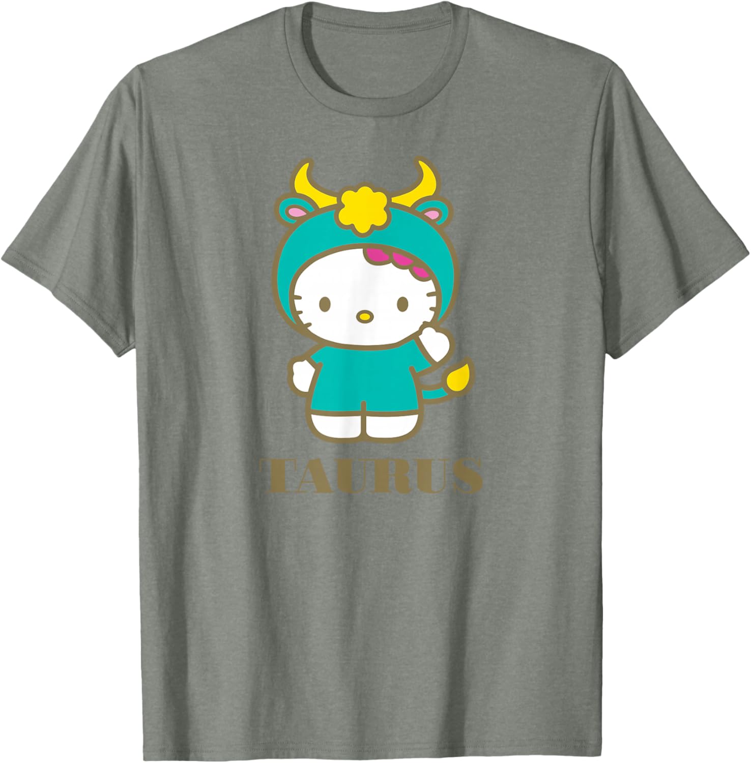 Hello Kitty Taurus Zodiac T-Shirt Cute Astrology Fashion Tee for Fans - 14