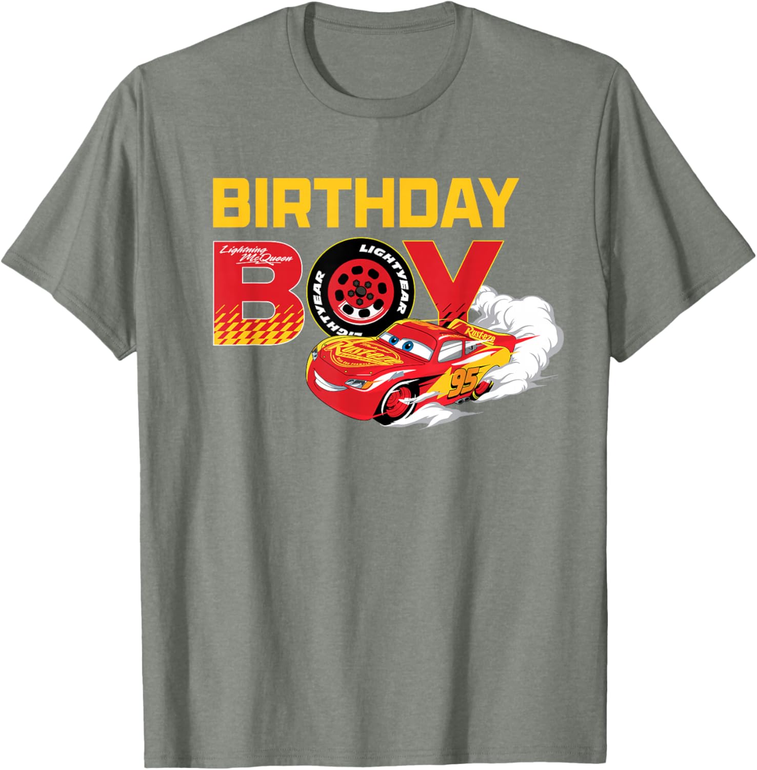 Lightning McQueen Birthday Boy T-Shirt for Disney Pixar Cars Fans - 7