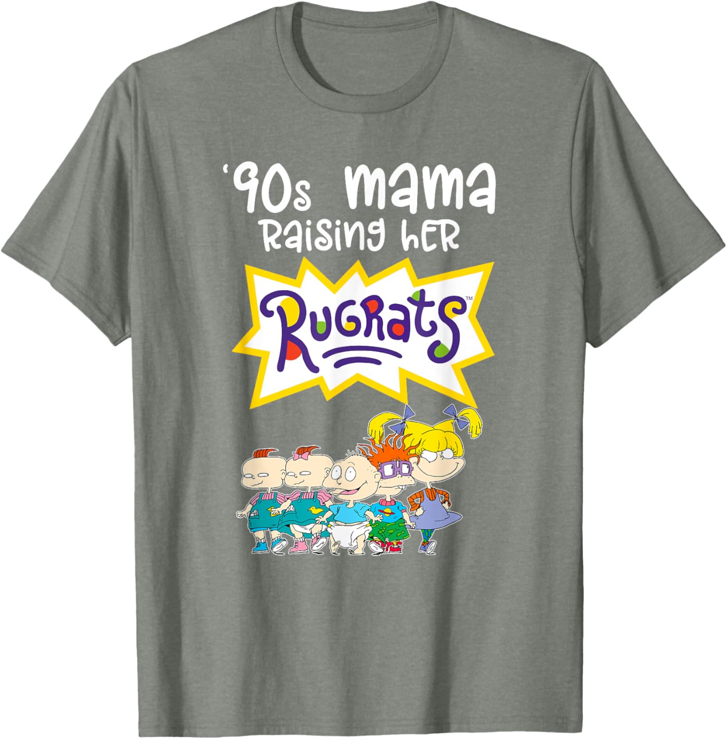 Mademark x Rugrats 90s Mama Raising Her Rugrats Full Gang T-Shirt - 9