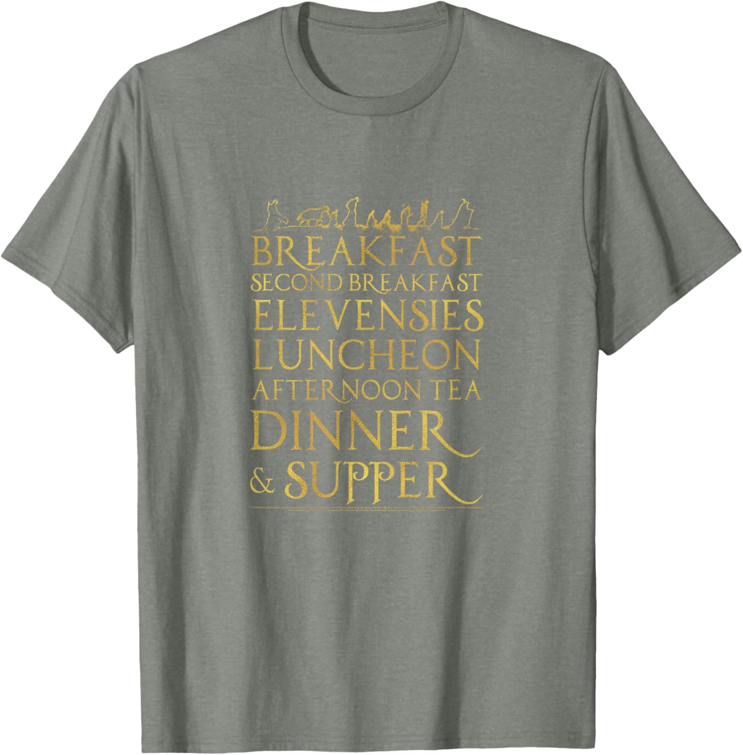 Lord of the Rings Breakfast Second Breakfast T-Shirt for Fans and Hobbits - 9