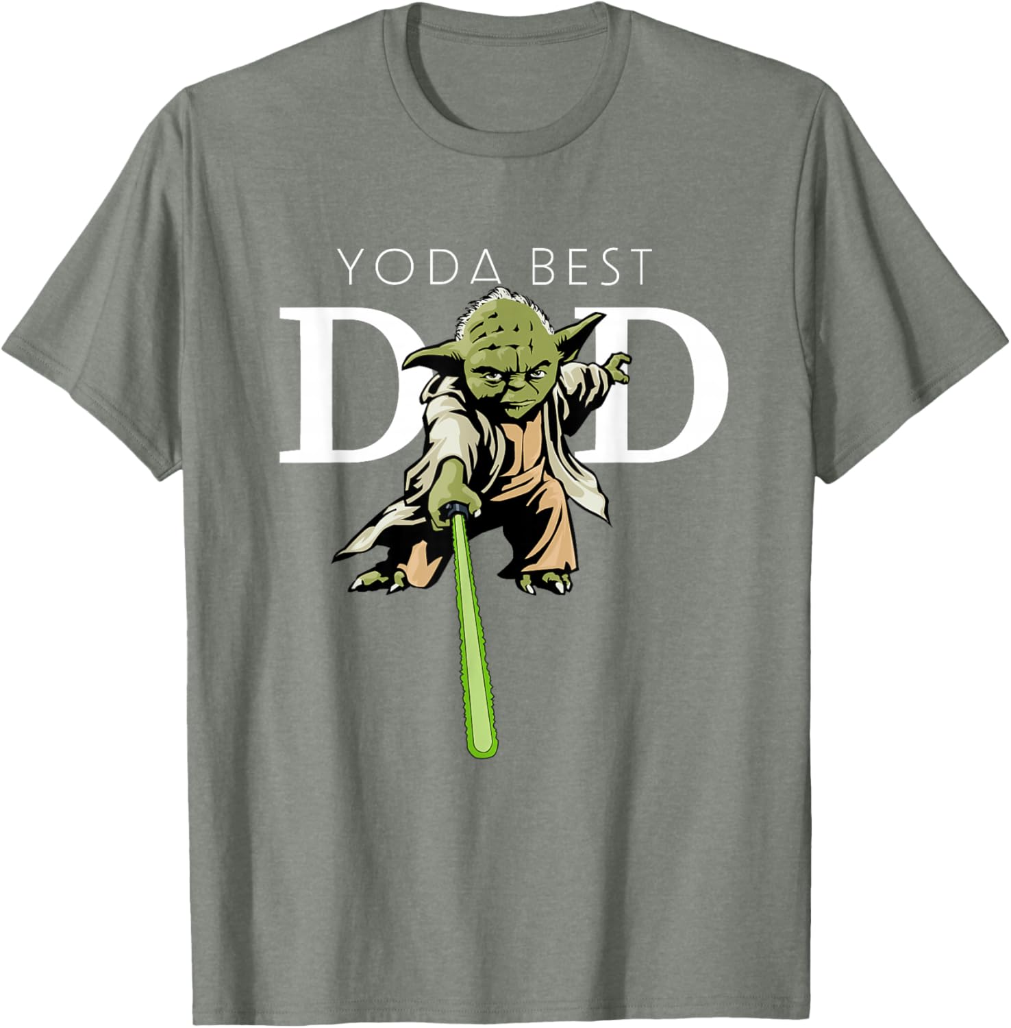 Star Wars Yoda Lightsaber Best Dad Father's Day T-Shirt for Dads - 14