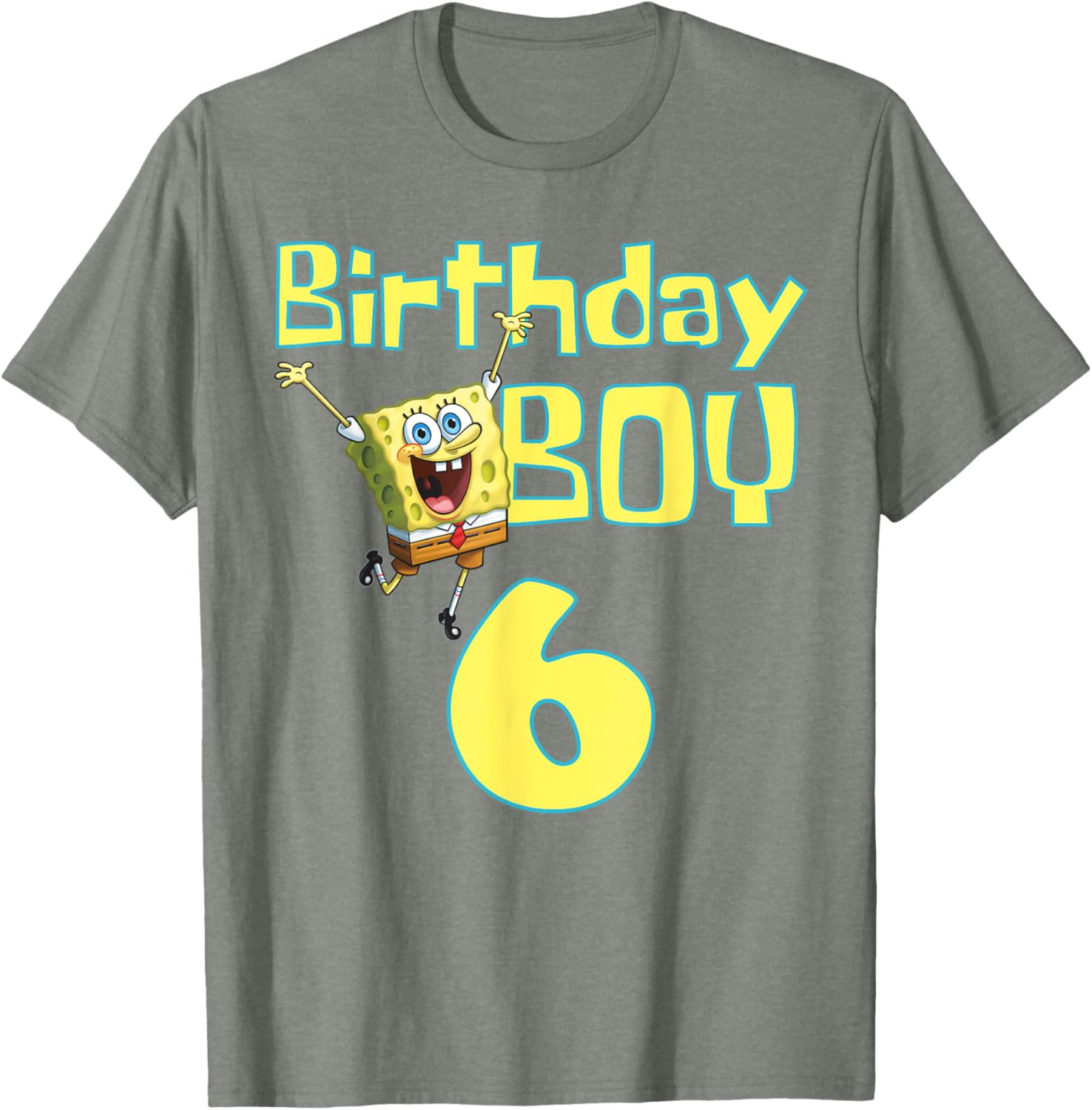 Mademark SpongeBob SquarePants Birthday Boy 6 T-Shirt for Kids - 11