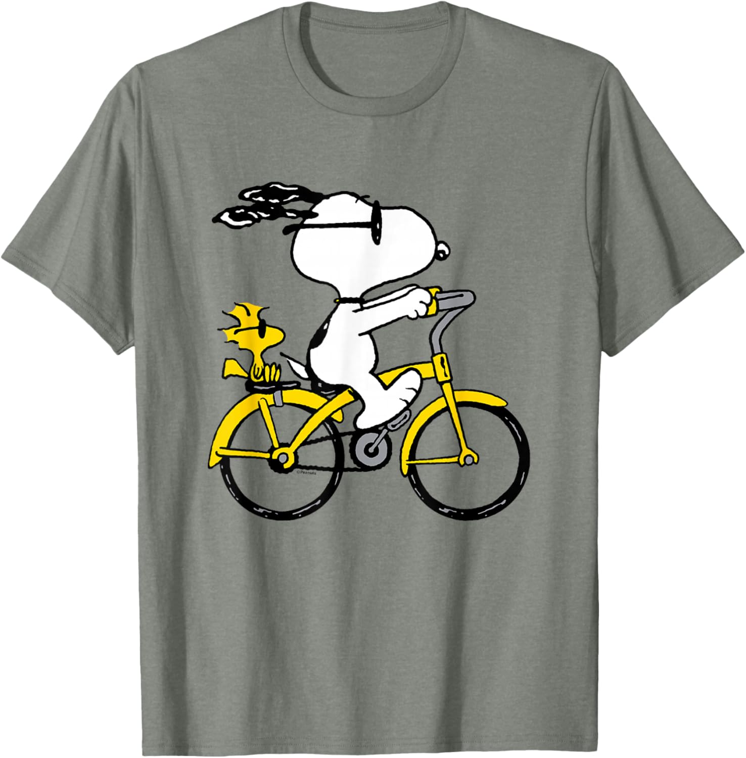 Snoopy and Woodstock Bike Ride T-Shirt for Fun Casual Outfits - 4