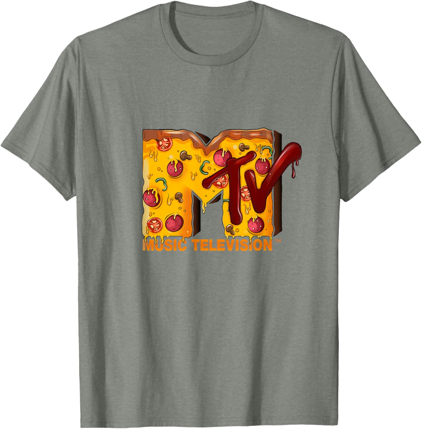 Mademark x MTV Pizza Lover T-Shirt Original MTV Logo Fun Design - 18