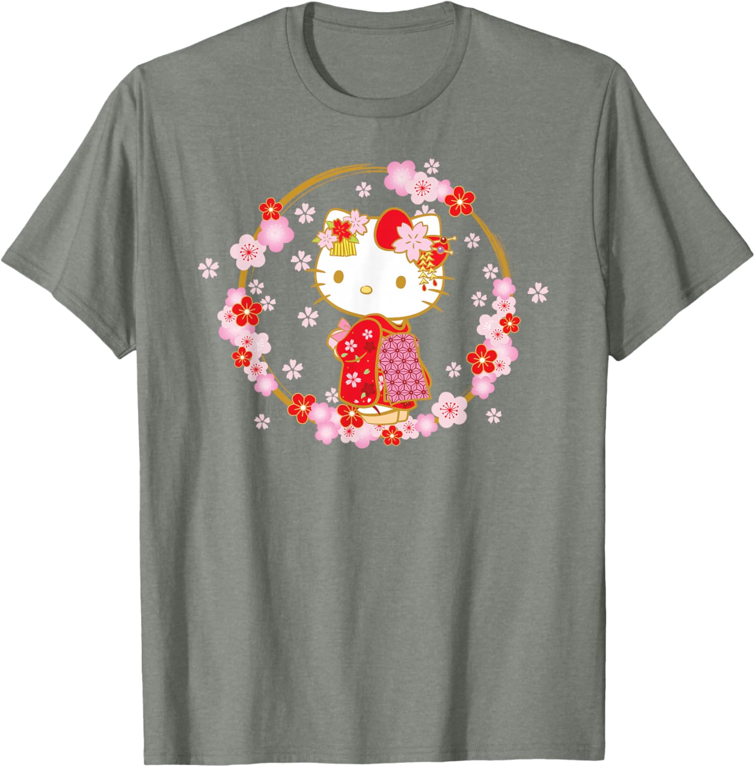 Hello Kitty Sakura Spring T-Shirt Cute Graphic Tee for Kids and Adults - 11