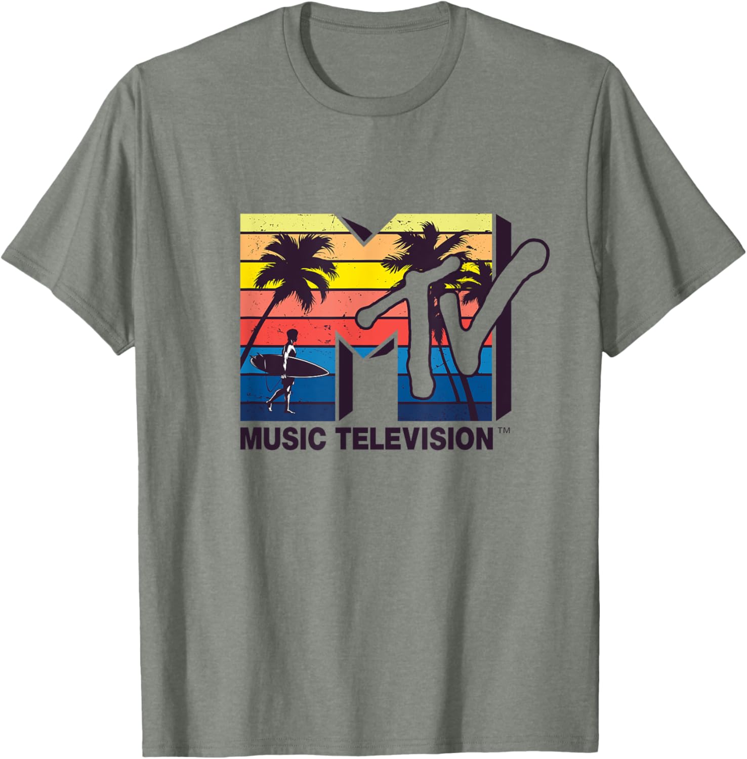 Mademark x MTV Vintage Surfer Palm T-Shirt for Retro Style Lovers - 20