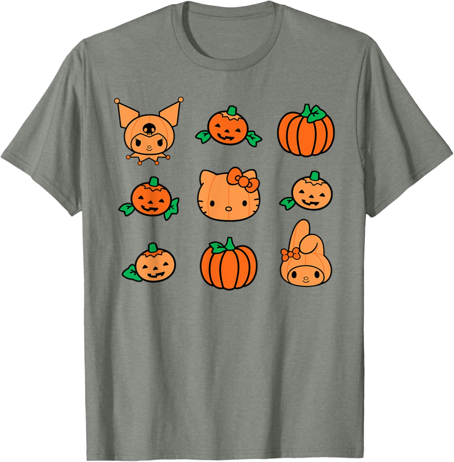 Hello Kitty My Melody Kuromi Pumpkin Halloween T-Shirt for Kids - 7