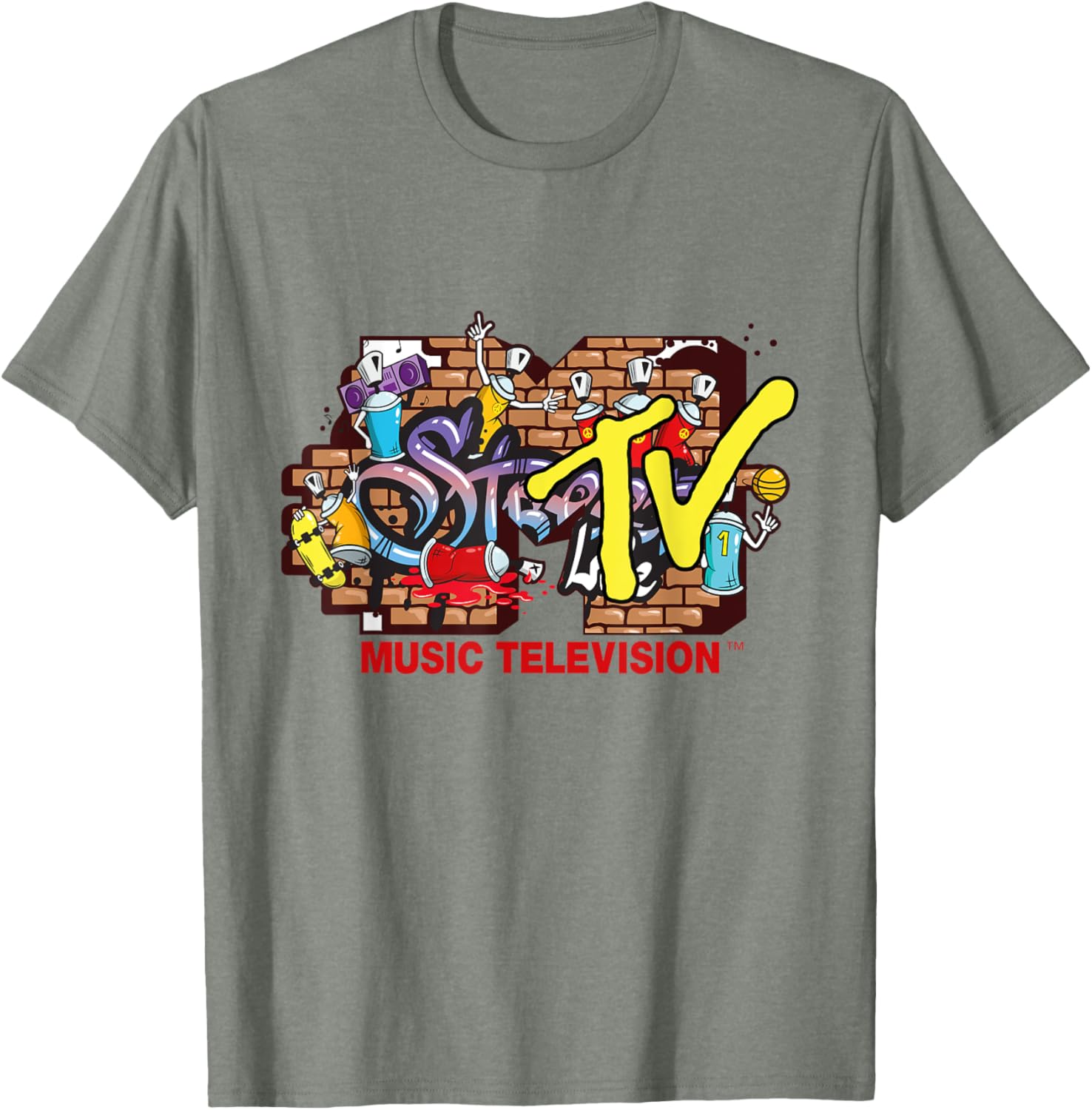Mademark x MTV Graffiti Logo Streetwear T-Shirt for Trendy Styles - 13