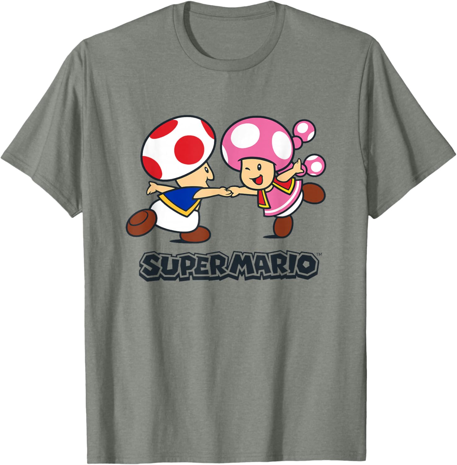 Super Mario Bros Happy Toads Classic Nintendo Duo T-Shirt for Fans - 18
