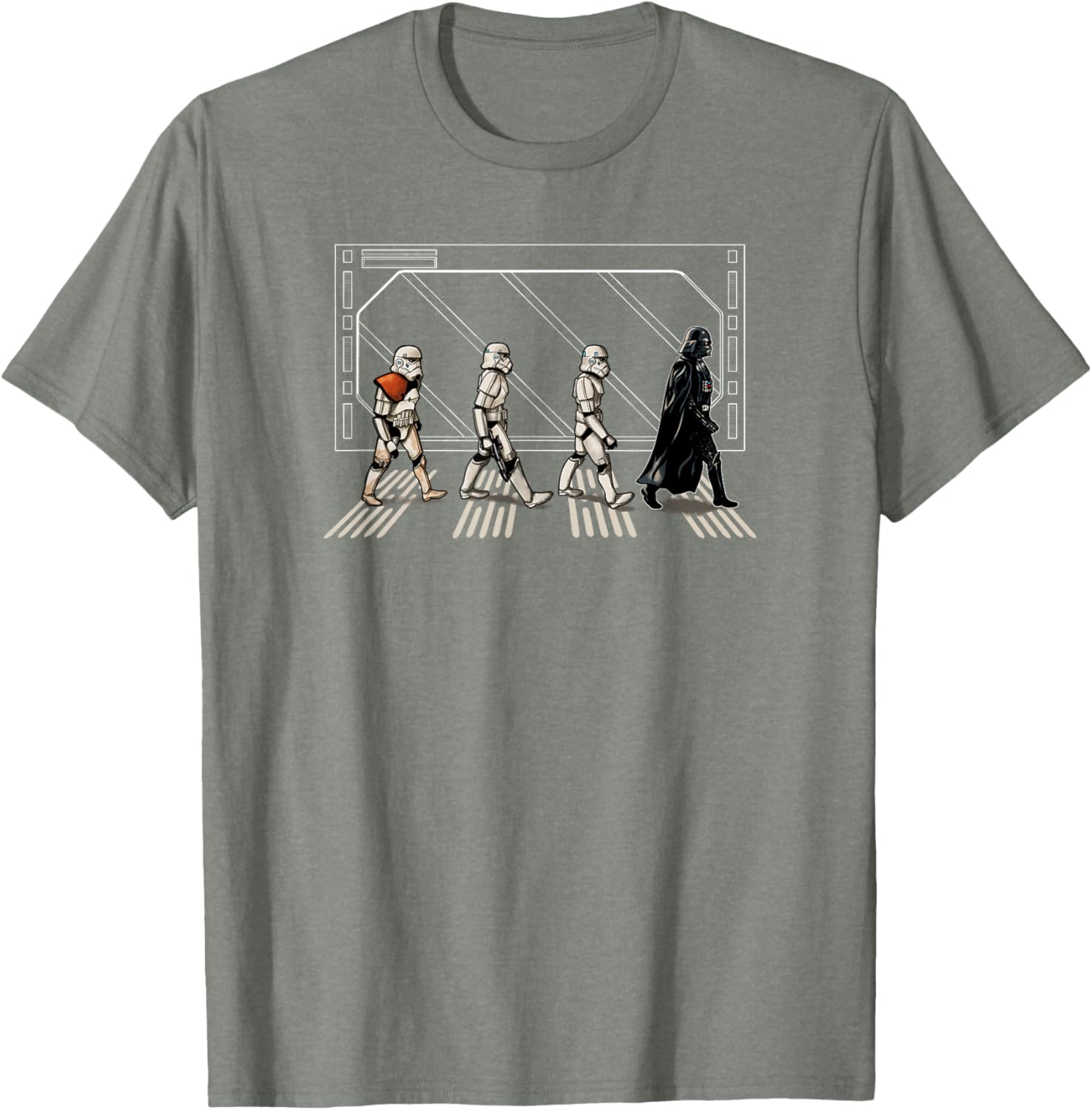 Star Wars Darth Vader and Stormtroopers Abbey Road T-Shirt for Fans - 13