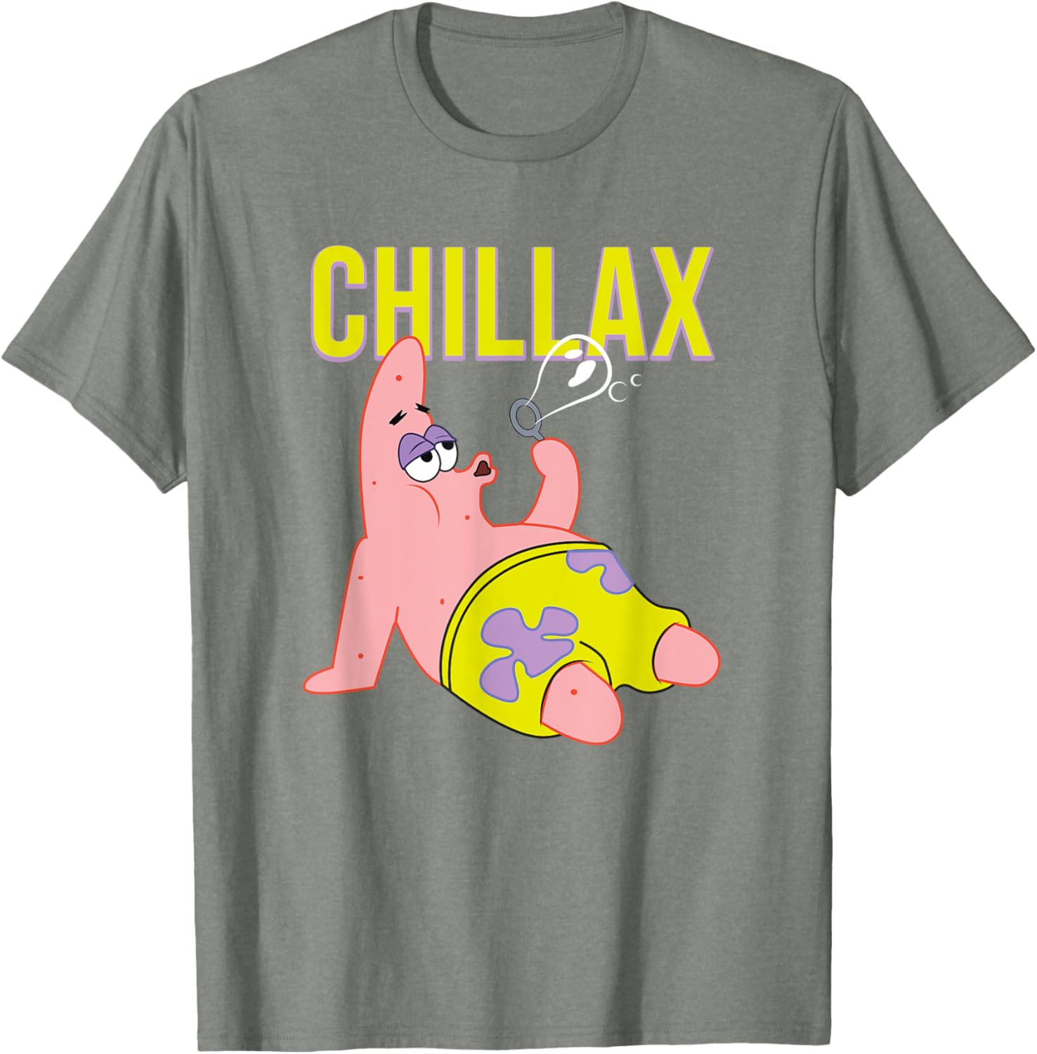 Mademark SpongeBob Patrick Star Chillax T-Shirt for Fun Summer Style - 12