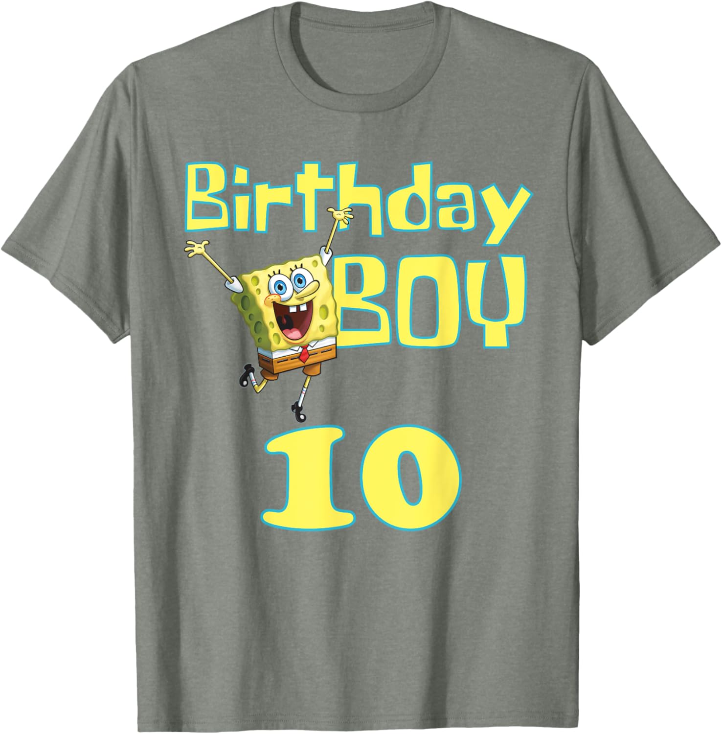 Mademark SpongeBob SquarePants Birthday Boy 10 T-Shirt for Kids - 10