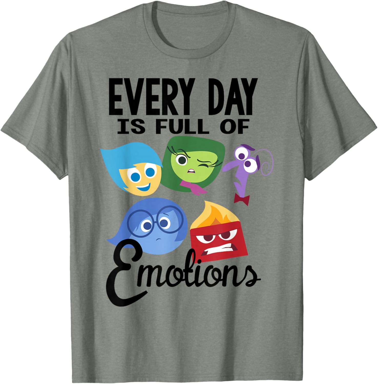Disney Pixar Inside Out Emotions T-Shirt Fun Group Design Apparel - 3