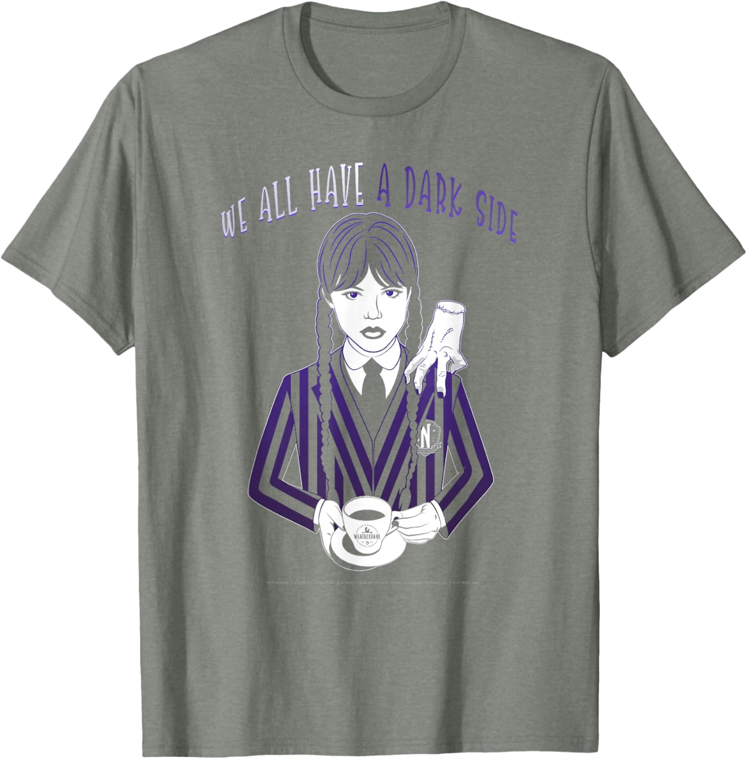 Wednesday and Thing Dark Side Quote T-Shirt Perfect for Fans and Gift Ideas - 3