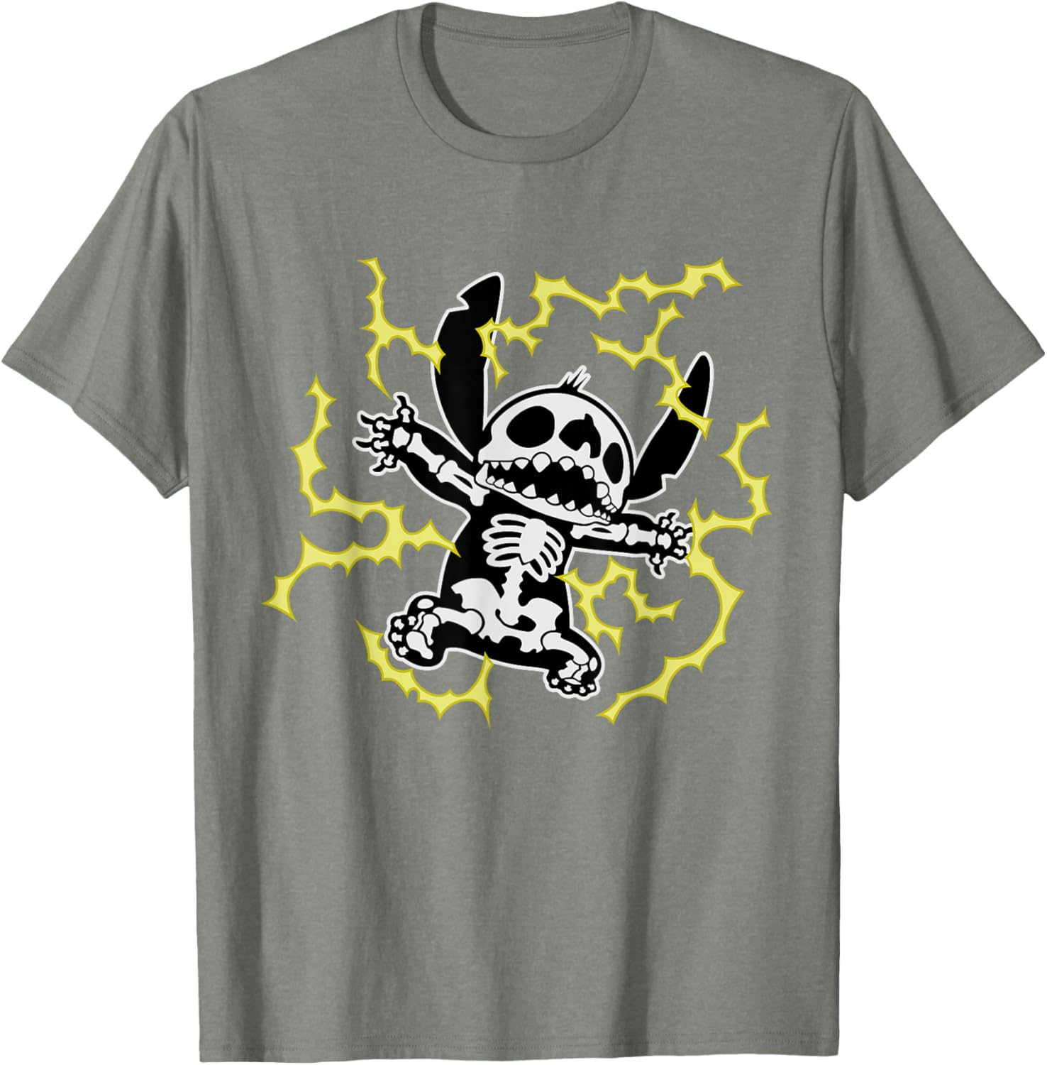 Disney Stitch Skeleton Halloween T-Shirt for Fun and Festive Celebrations - 17
