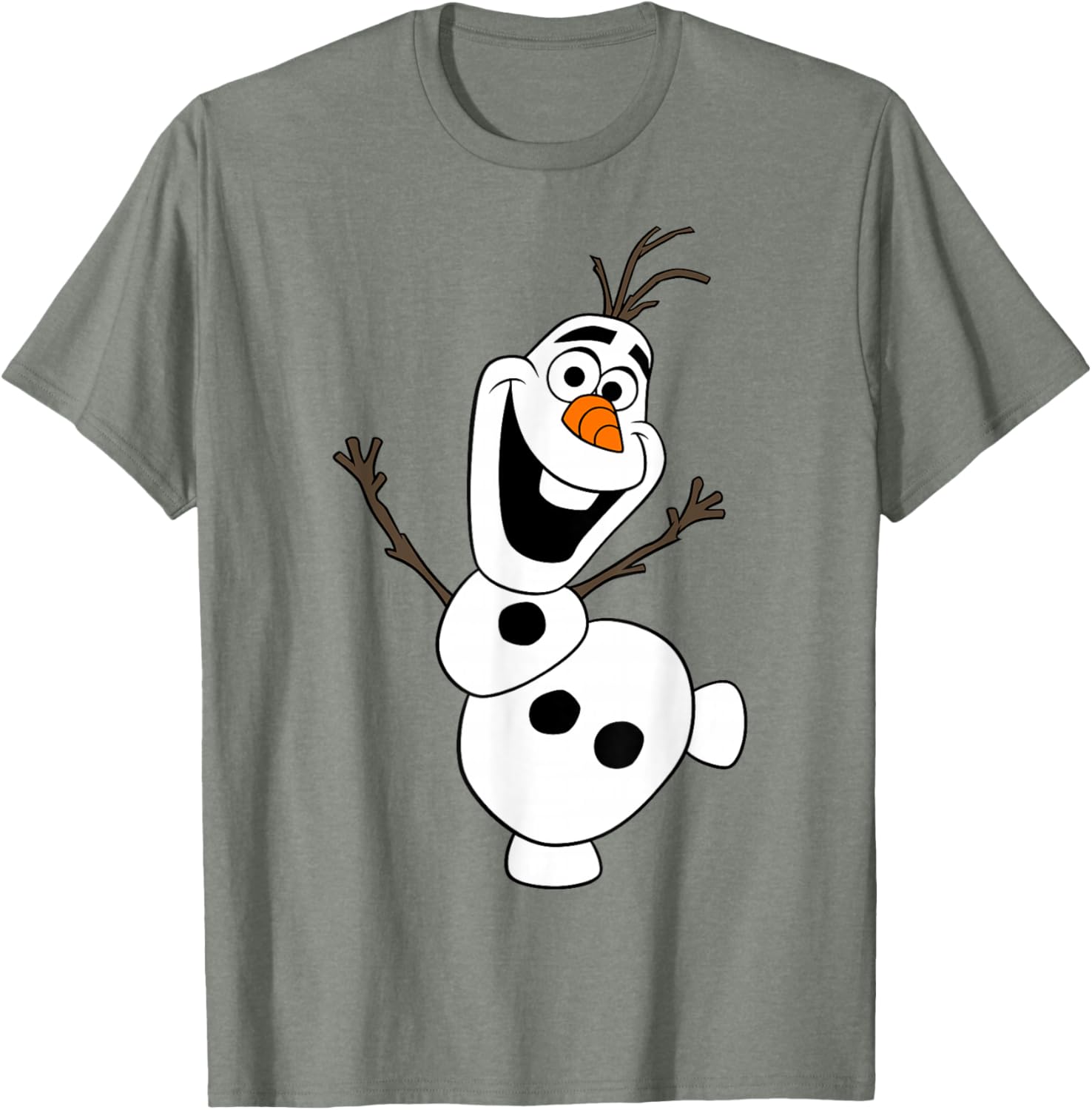 Disney Frozen Olaf Snowman Happy Pose T-Shirt for Kids and Adults - 2