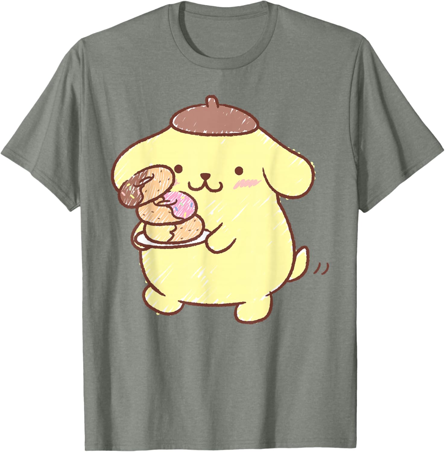 Pompompurin Donuts T-Shirt Cute & Comfy Clothing for Fans - 16