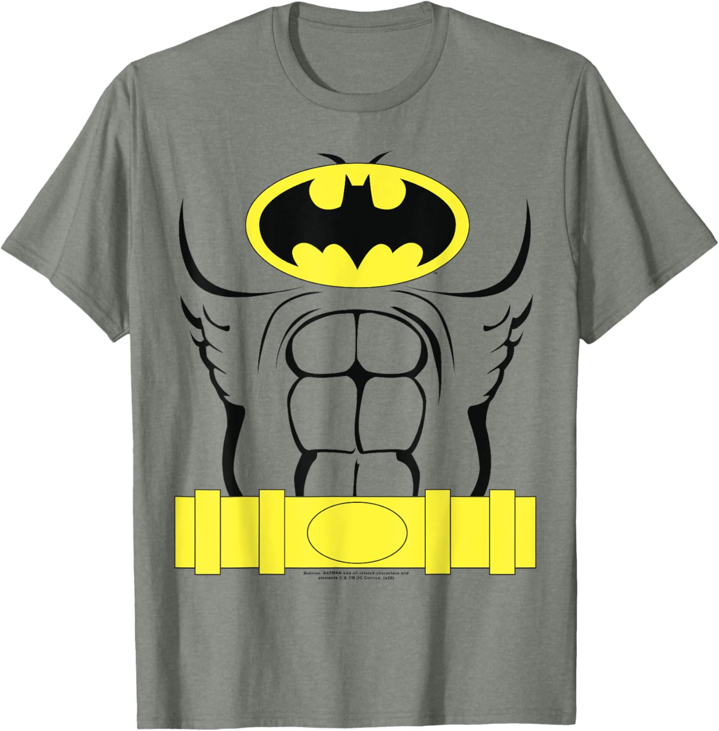 Batman Costume Outline T-Shirt for Fans of DC Comics Superhero Style - 1