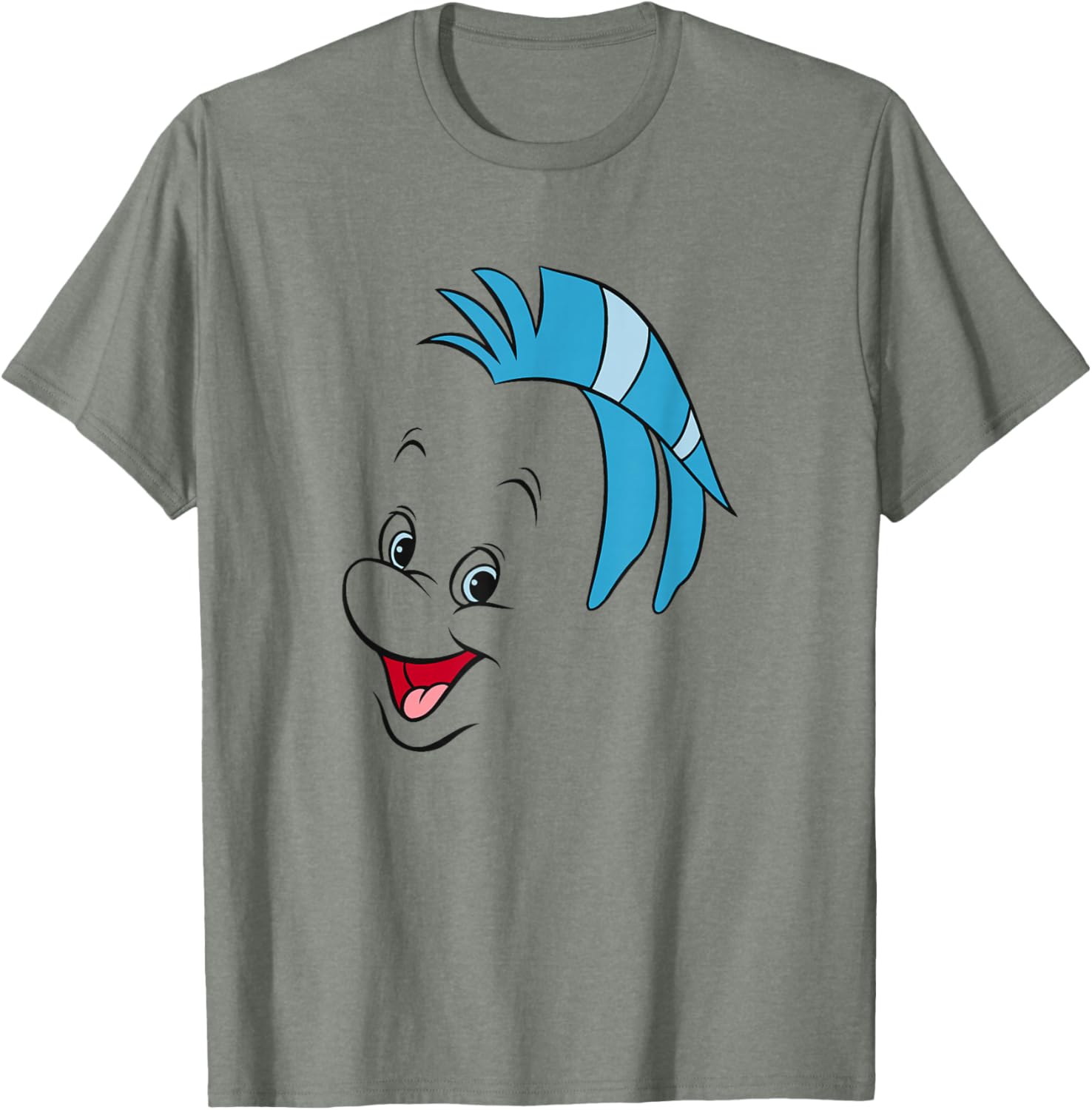 Disney The Little Mermaid Flounder Big Face T-Shirt for Kids and Adults - 6