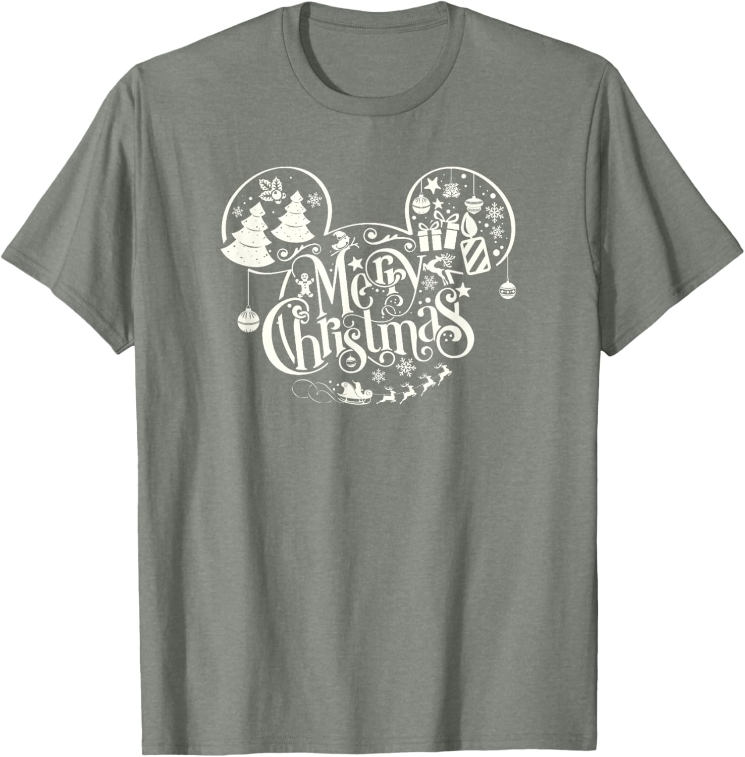 Merry Mickey Ears T-Shirt | Disney Christmas Clothing for Kids & Adults - 4