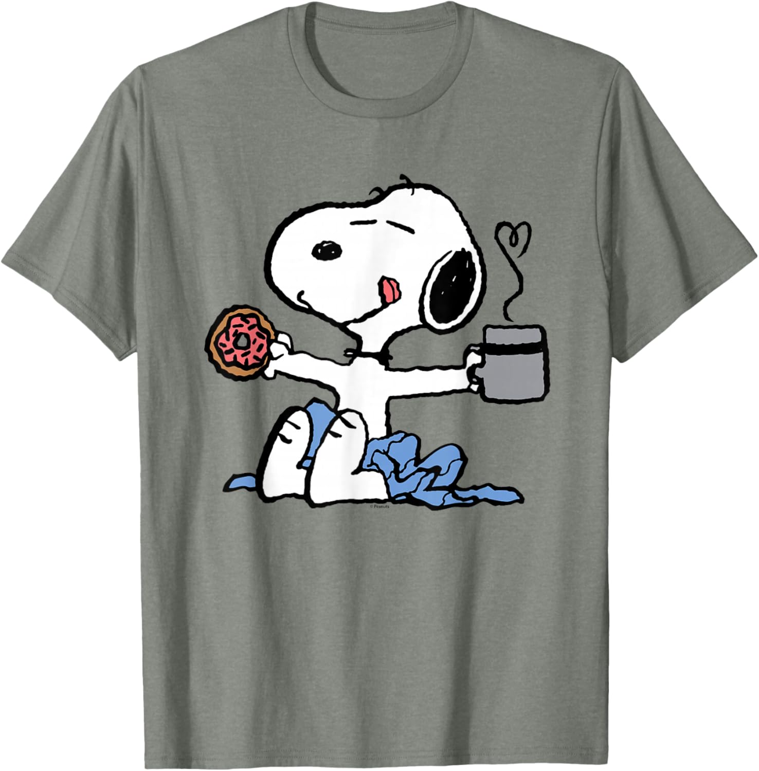 Cute Peanuts Snoopy Donut Coffee T-Shirt for Fun Fashion Lovers - 5
