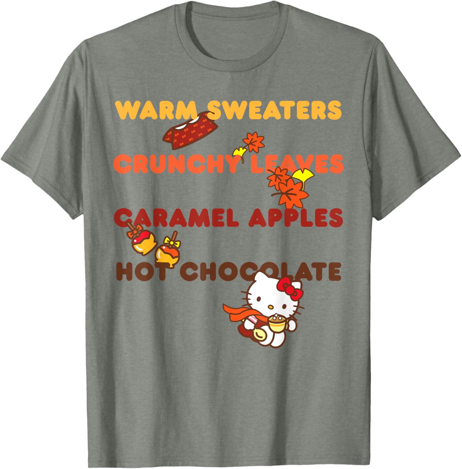 Hello Kitty Favorite Fall Things T-Shirt for Cozy Seasonal Style - 2