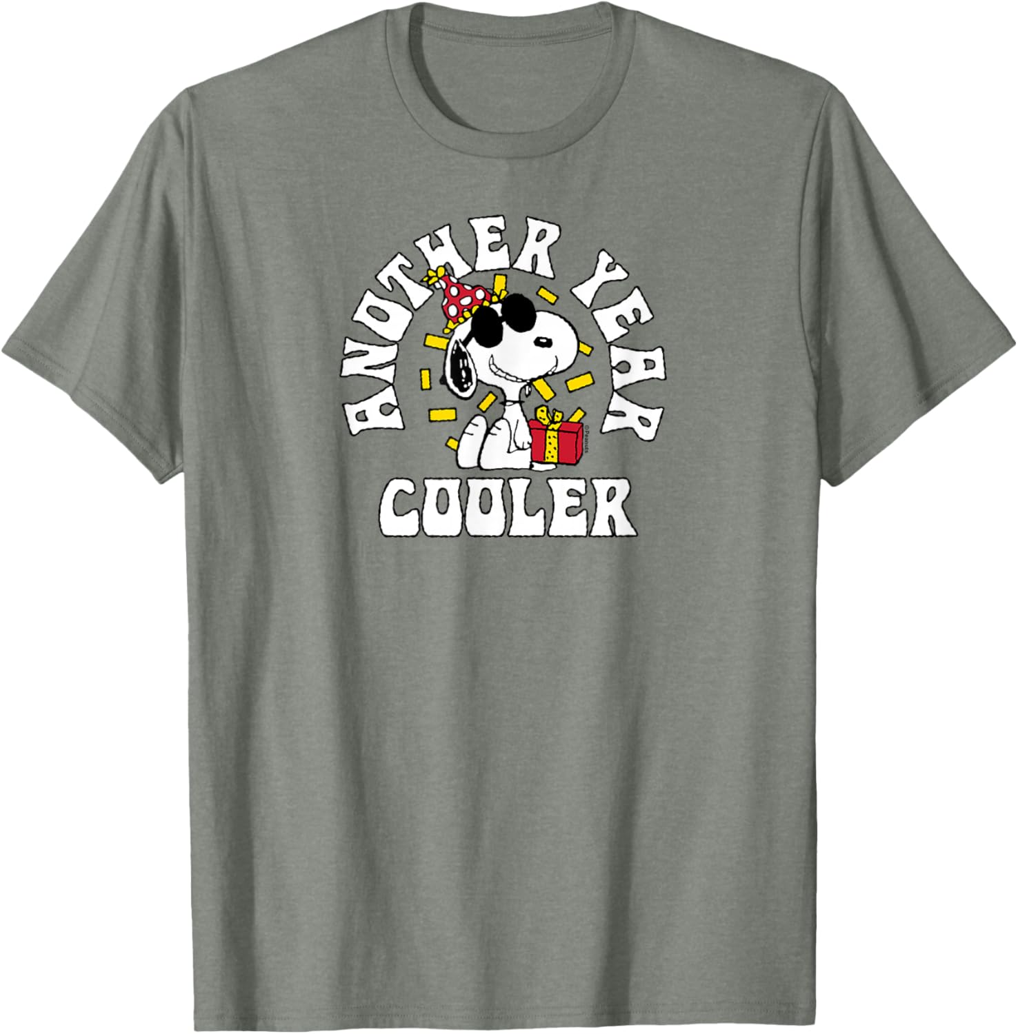 Snoopy Birthday Another Year Cooler T-Shirt for Fun Peanuts Fans - 6