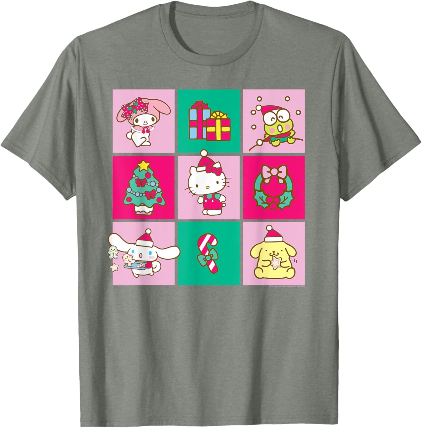 Hello Sanrio Friends Christmas Time Tee Shirt for Festive Fun and Style - 3
