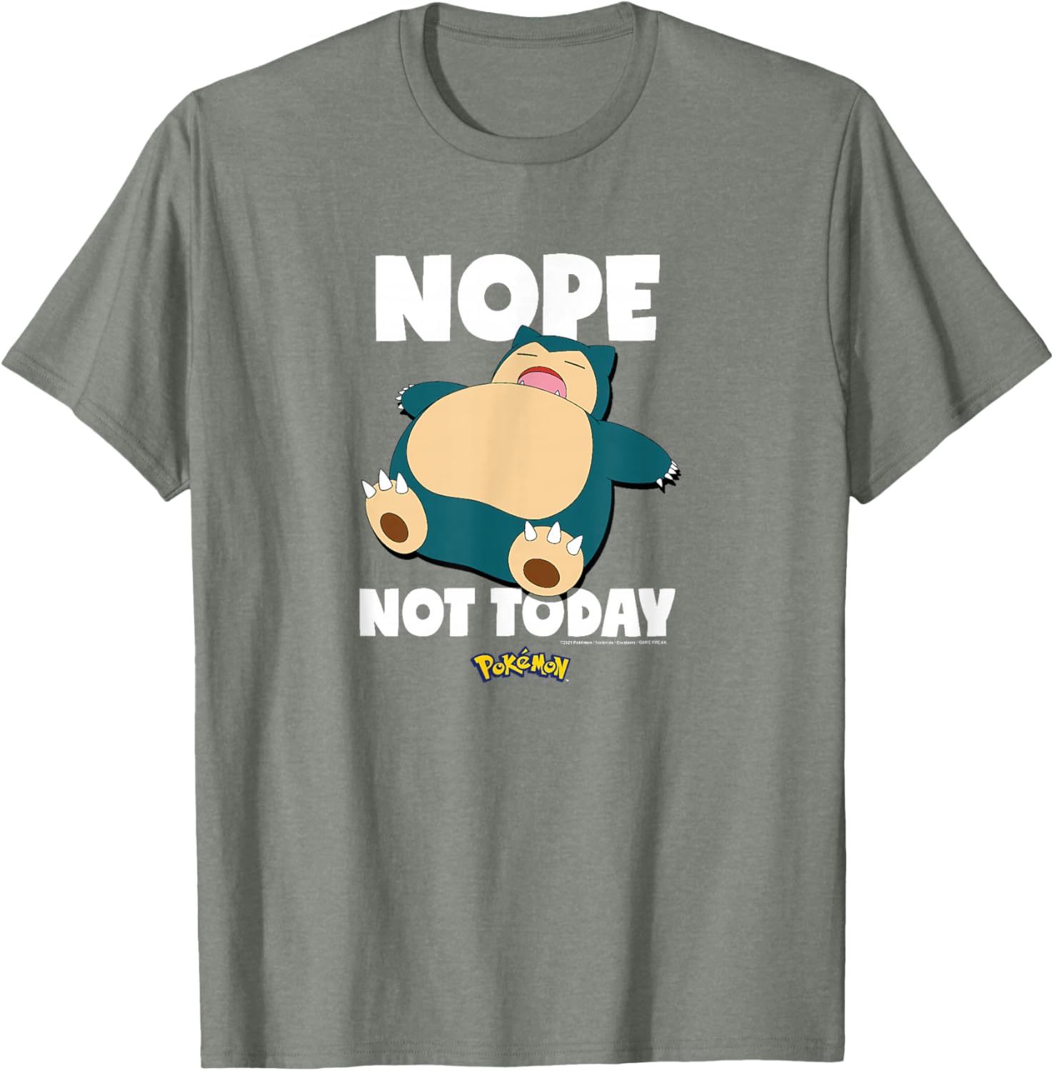 Pokémon Snorlax Nope Not Today T-Shirt for Casual Style and Comfort - 4