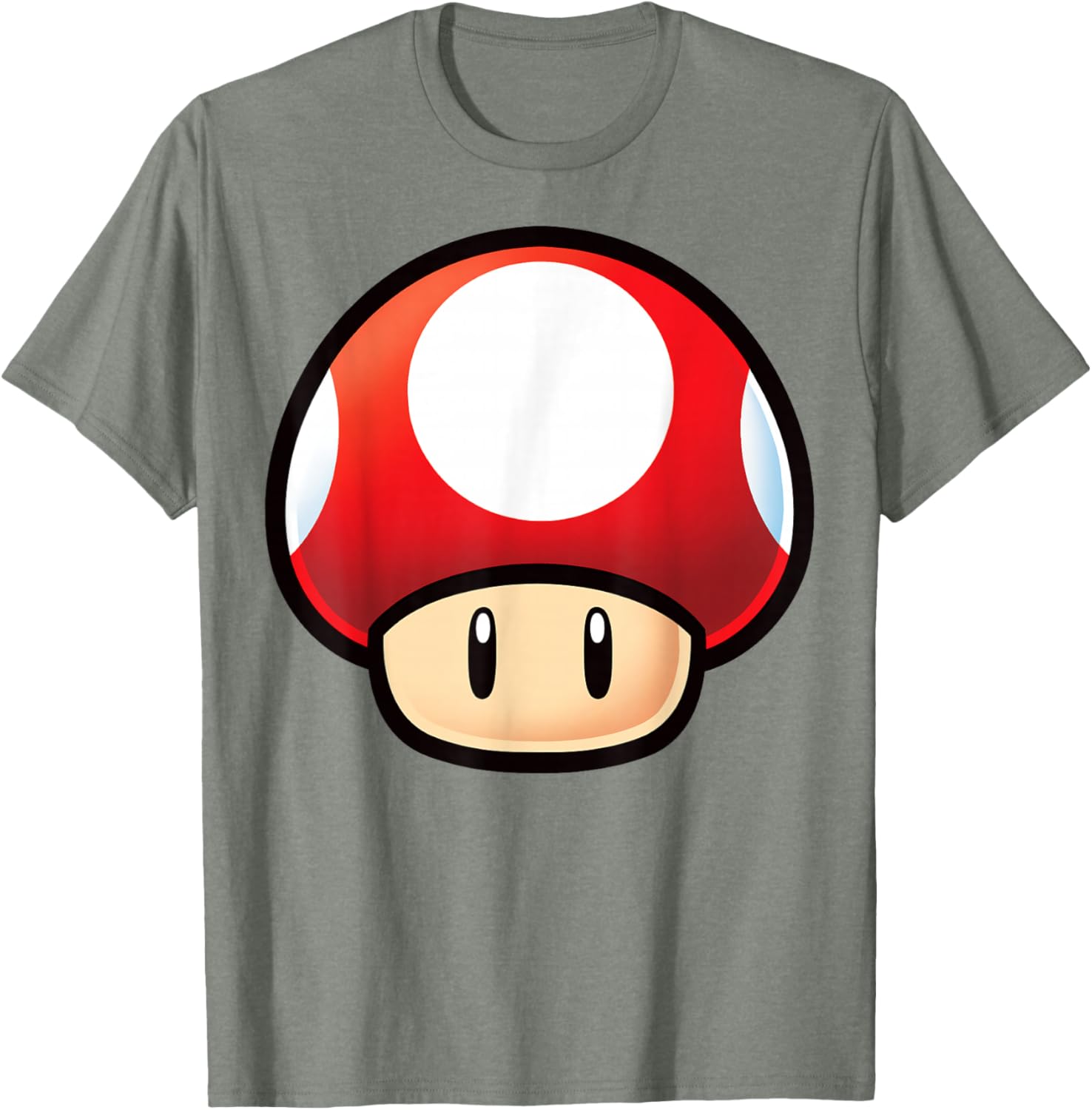 Super Mario Red Mushroom Big Face T-Shirt for Gamers and Fans - 6