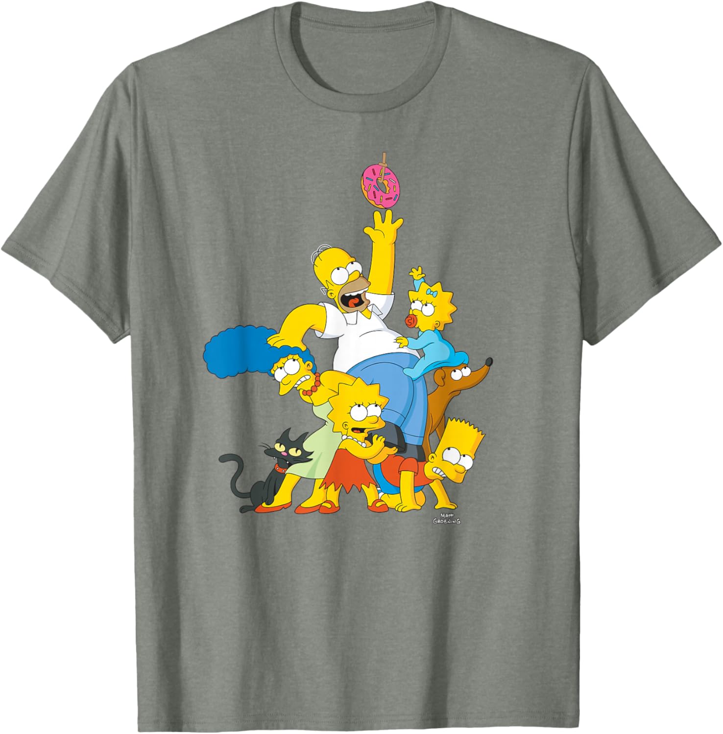 The Simpsons Family Donut Reach T-Shirt for Fun and Stylish Fans - 13
