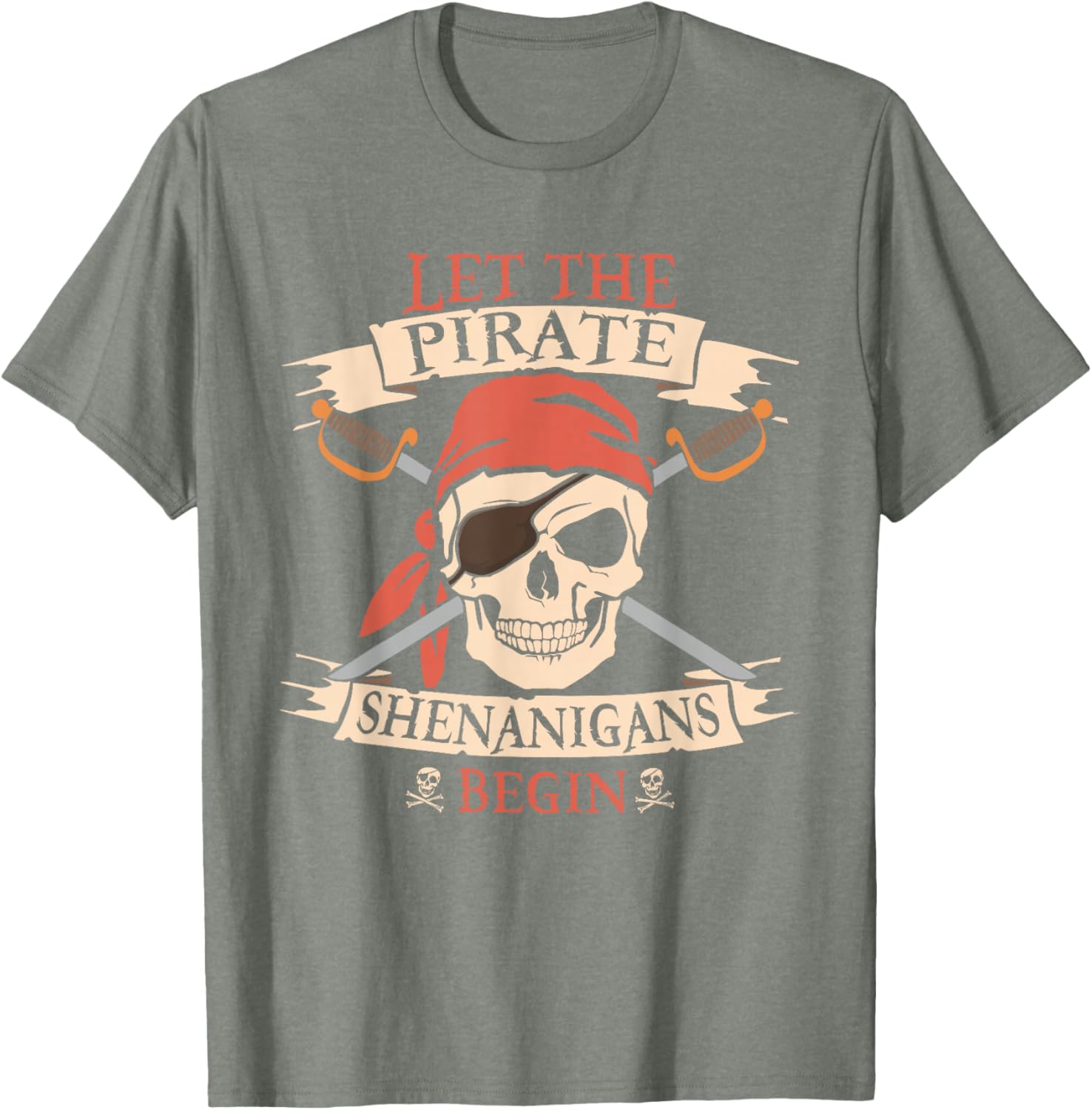 Pirate Shenanigans Skull Bandana Halloween T-Shirt for Boys - 6
