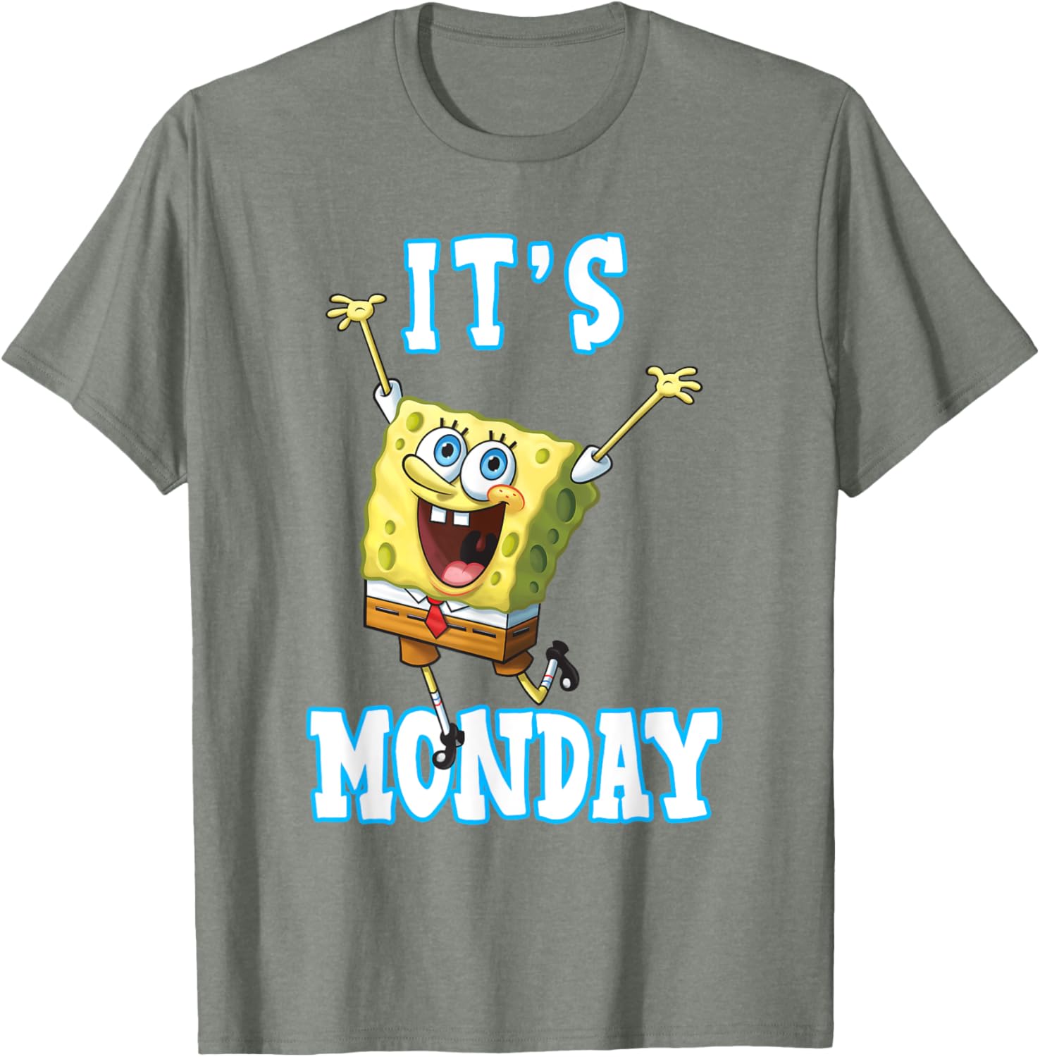 Mademark SpongeBob SquarePants It's Monday T-Shirt for Fun Casual Wear - 10