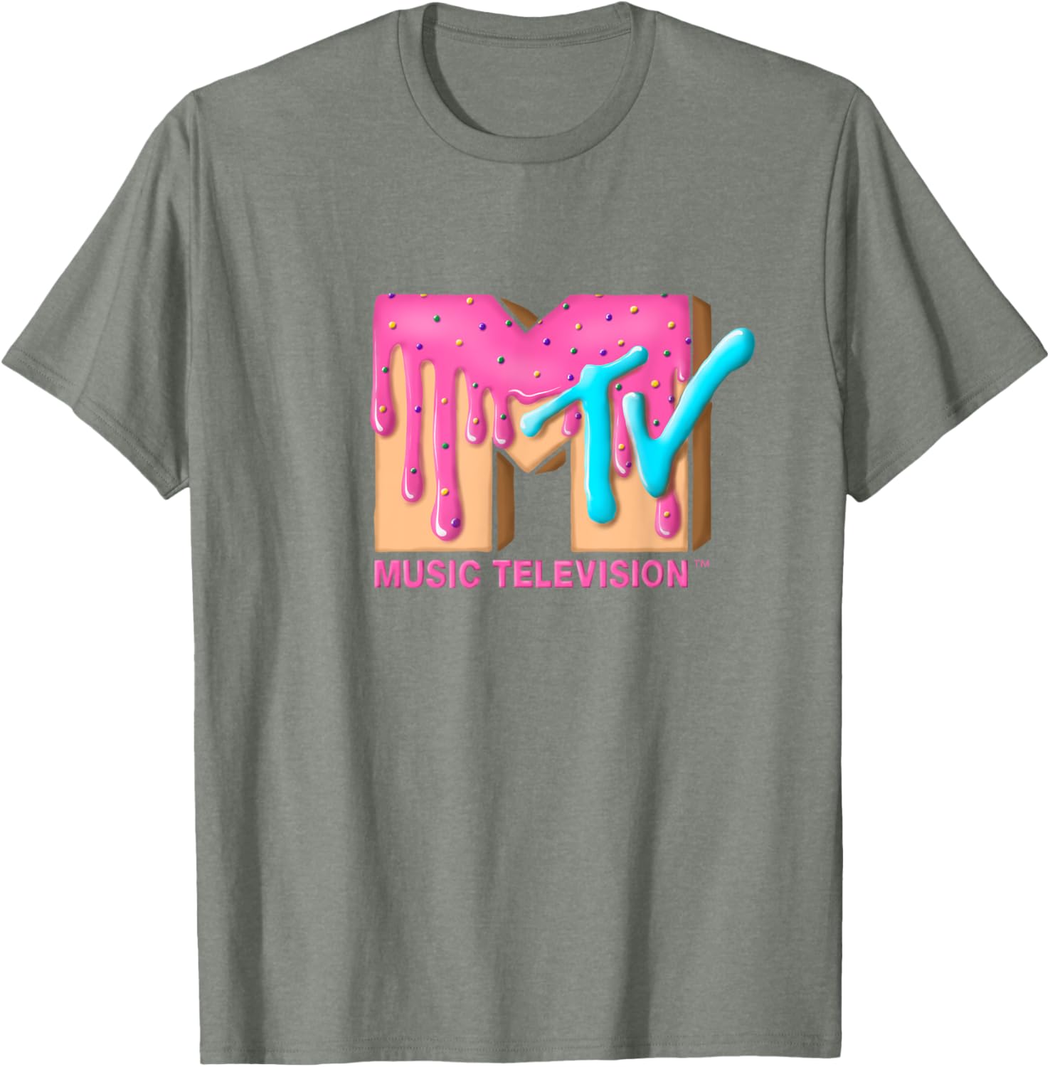 Mademark x MTV Pink Sugar Cream T-Shirt - Stylish & Fun MTV Logo Tee - 2