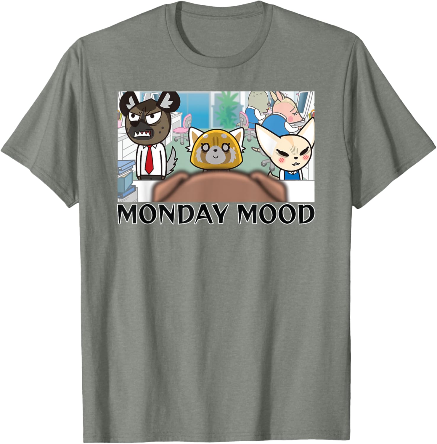 Aggretsuko Season 2 Monday Mood T-Shirt for Fans of Fun Anime Apparel - 12
