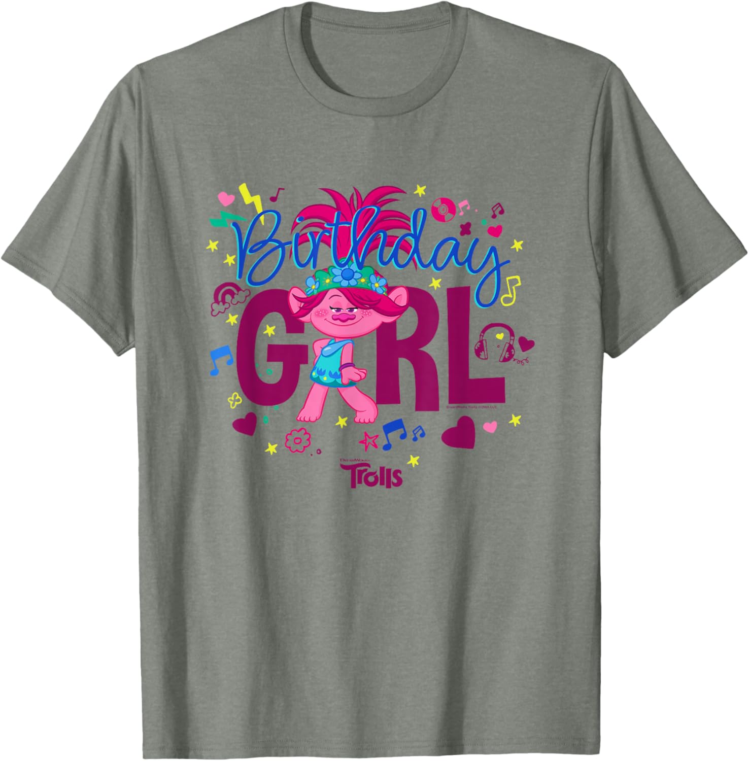 Cute Sassy Poppy Trolls Birthday Girl T-Shirt for Fun Celebrations - 5